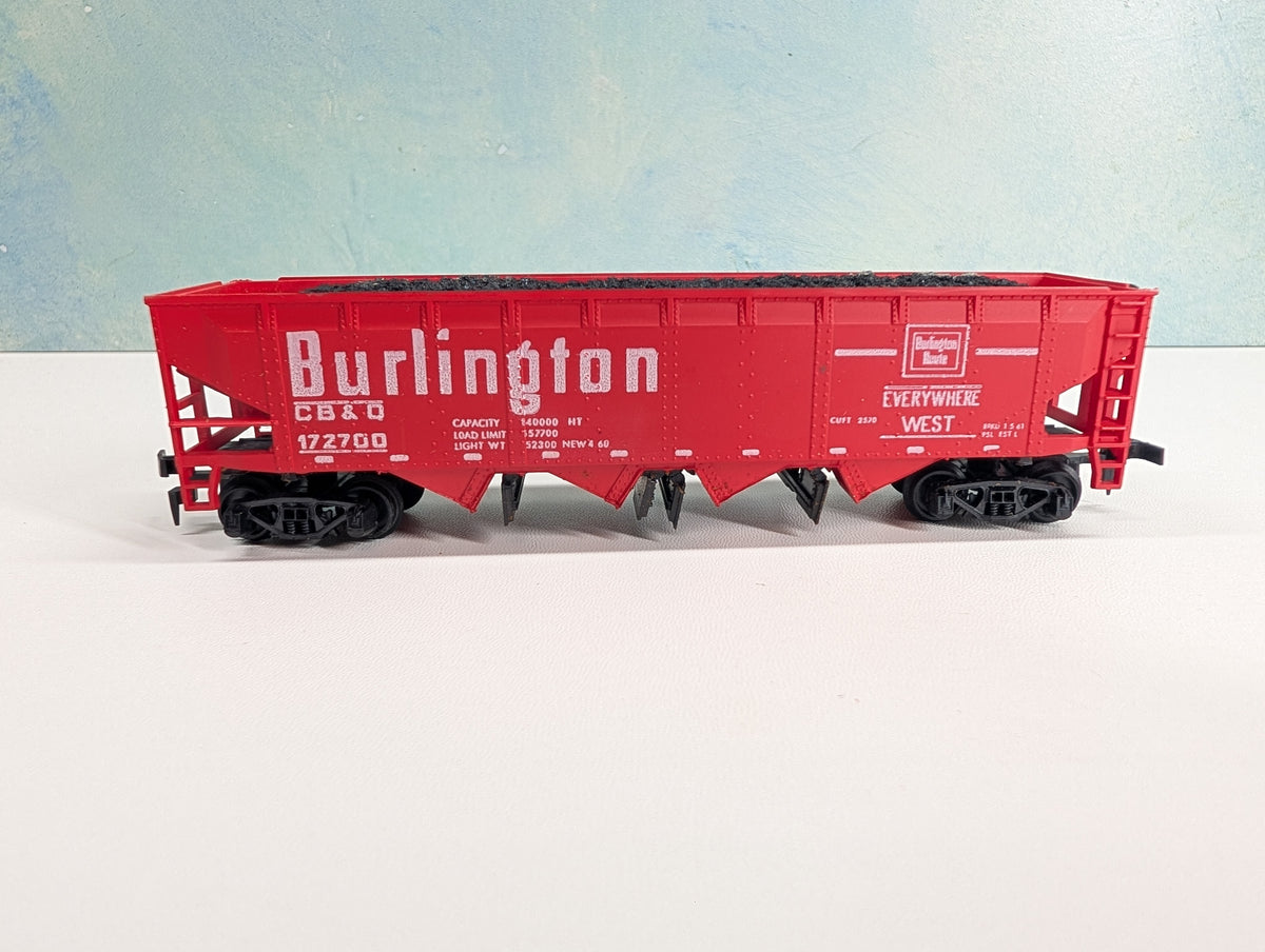 USED HO Scale Operating Quad Hopper w/ Load Burlington CB&Q #172700