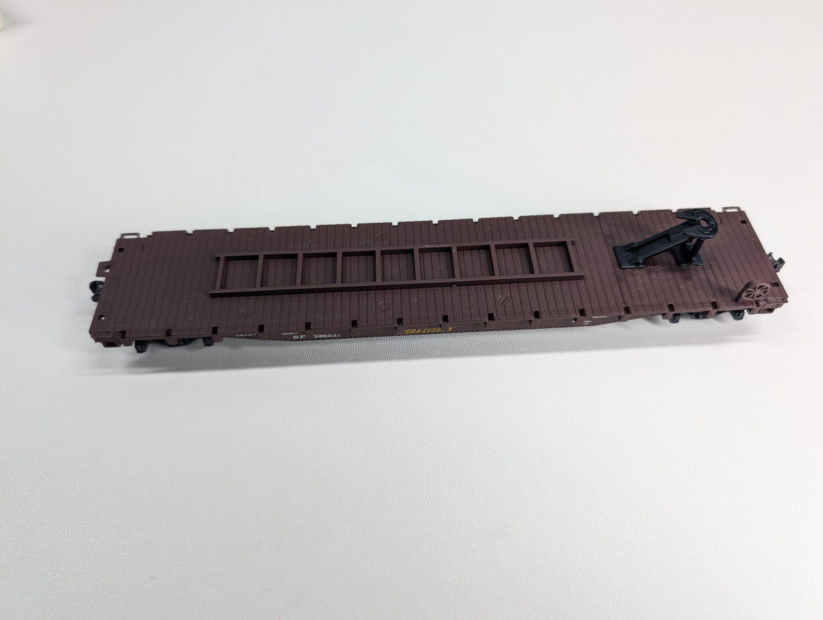 USED Con-Cor HO Scale 54' Flat Car w/ Trailer Pacific Fruit Express SP #598221