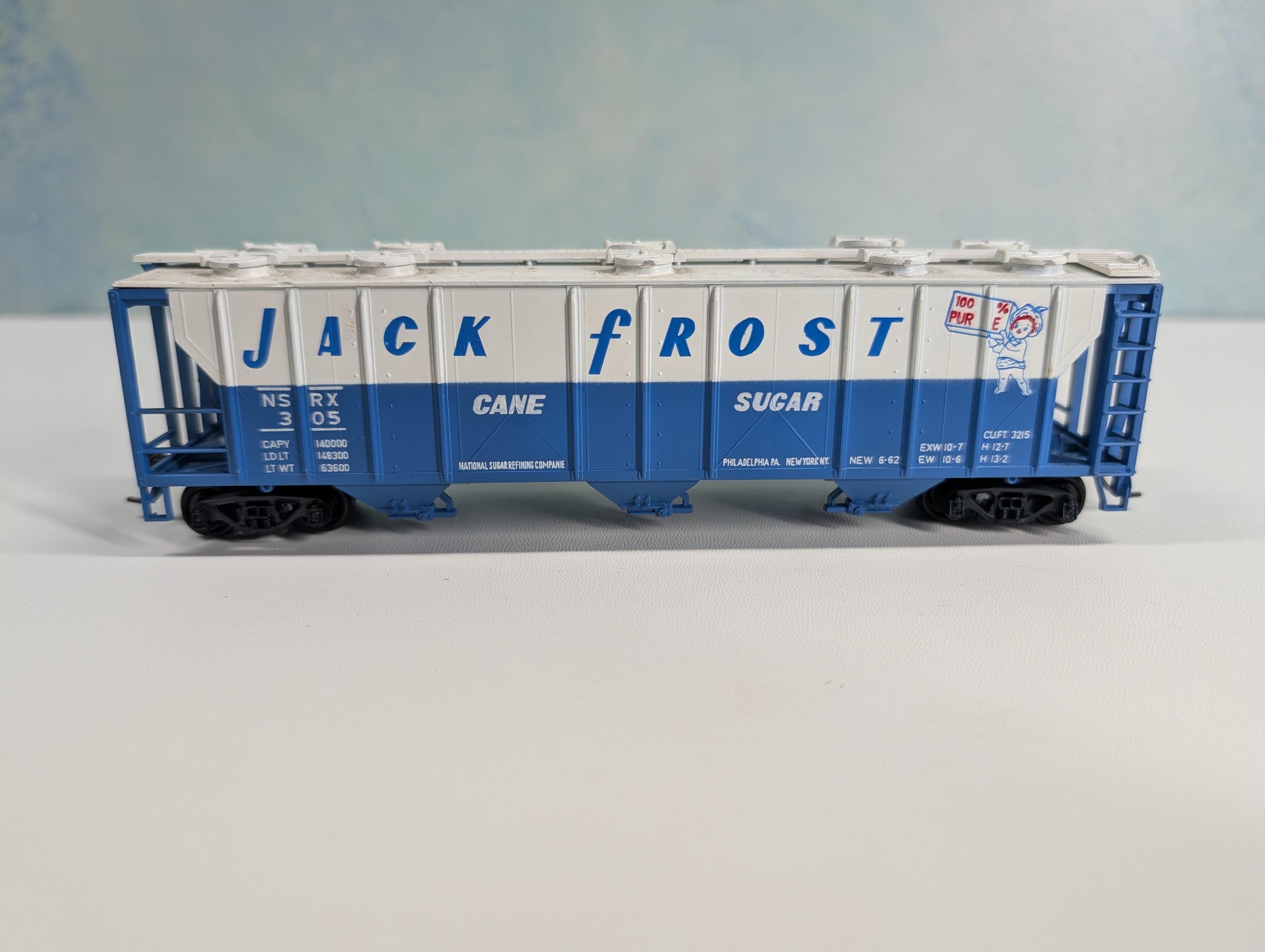 USED HO Scale PS-2 Covered Hopper Jack Frost Cane Sugar NSRX #305