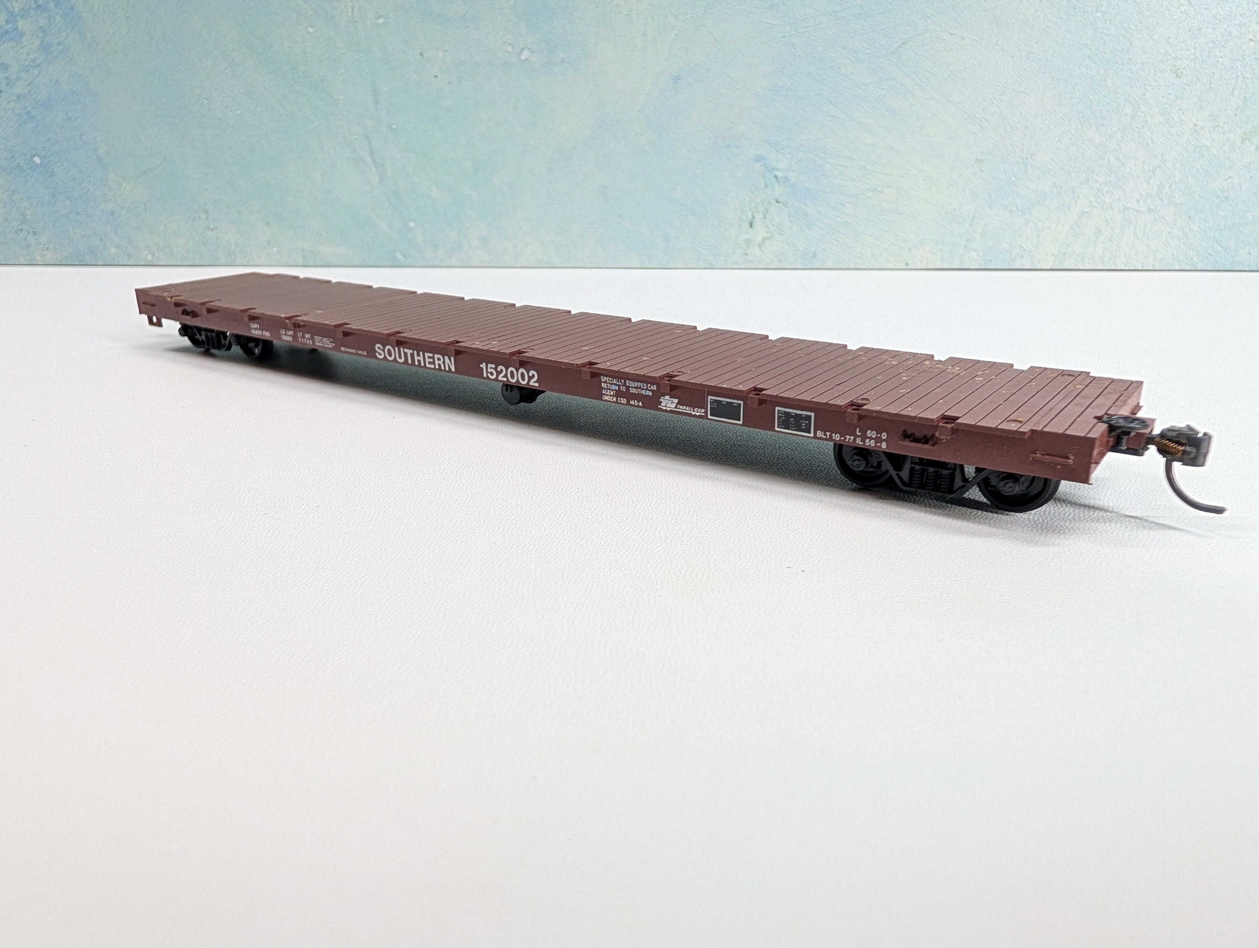 USED Roundhouse 1287 HO Scale 60' Flat Car Southern #152002