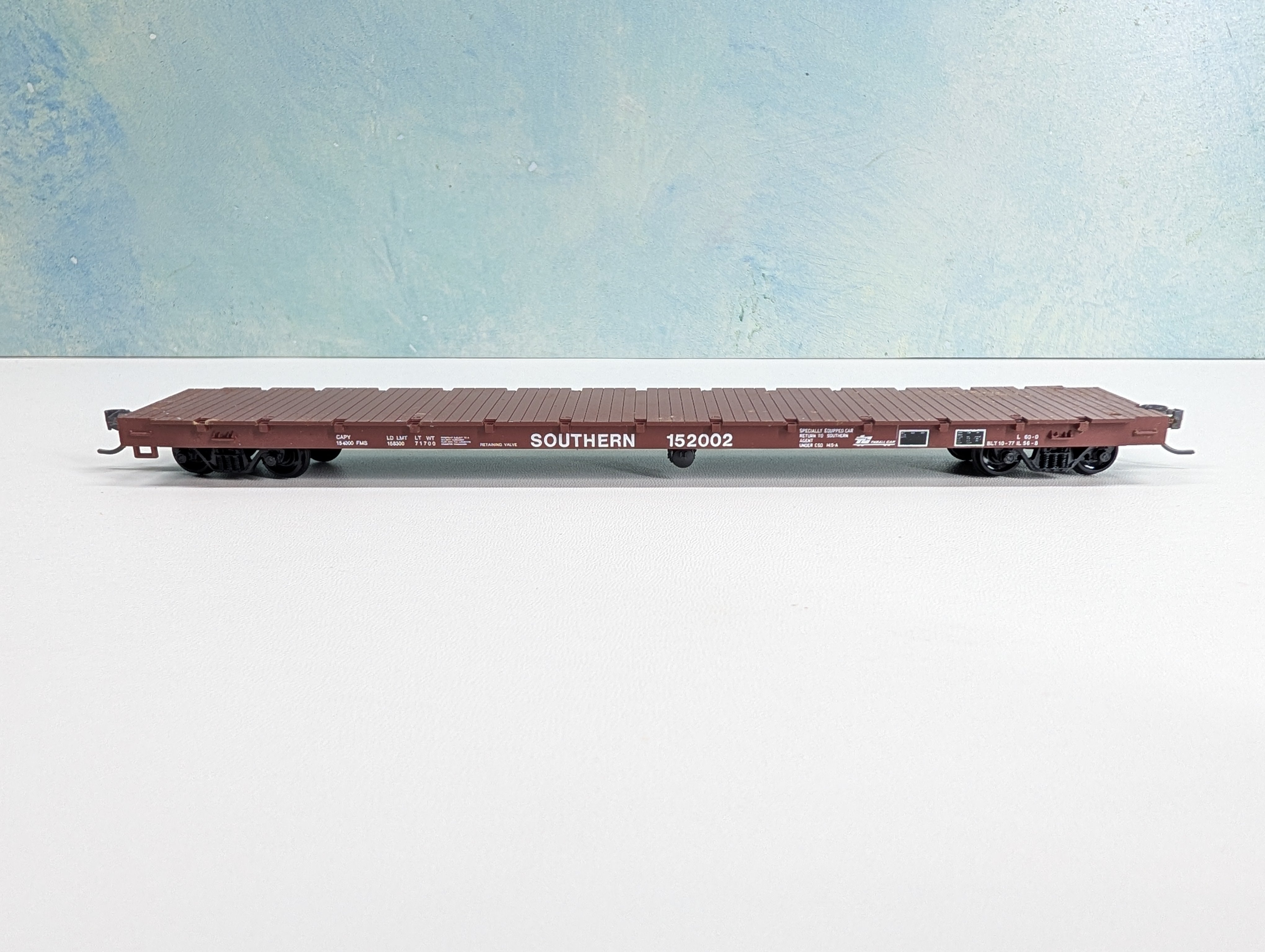 USED Roundhouse 1287 HO Scale 60' Flat Car Southern #152002