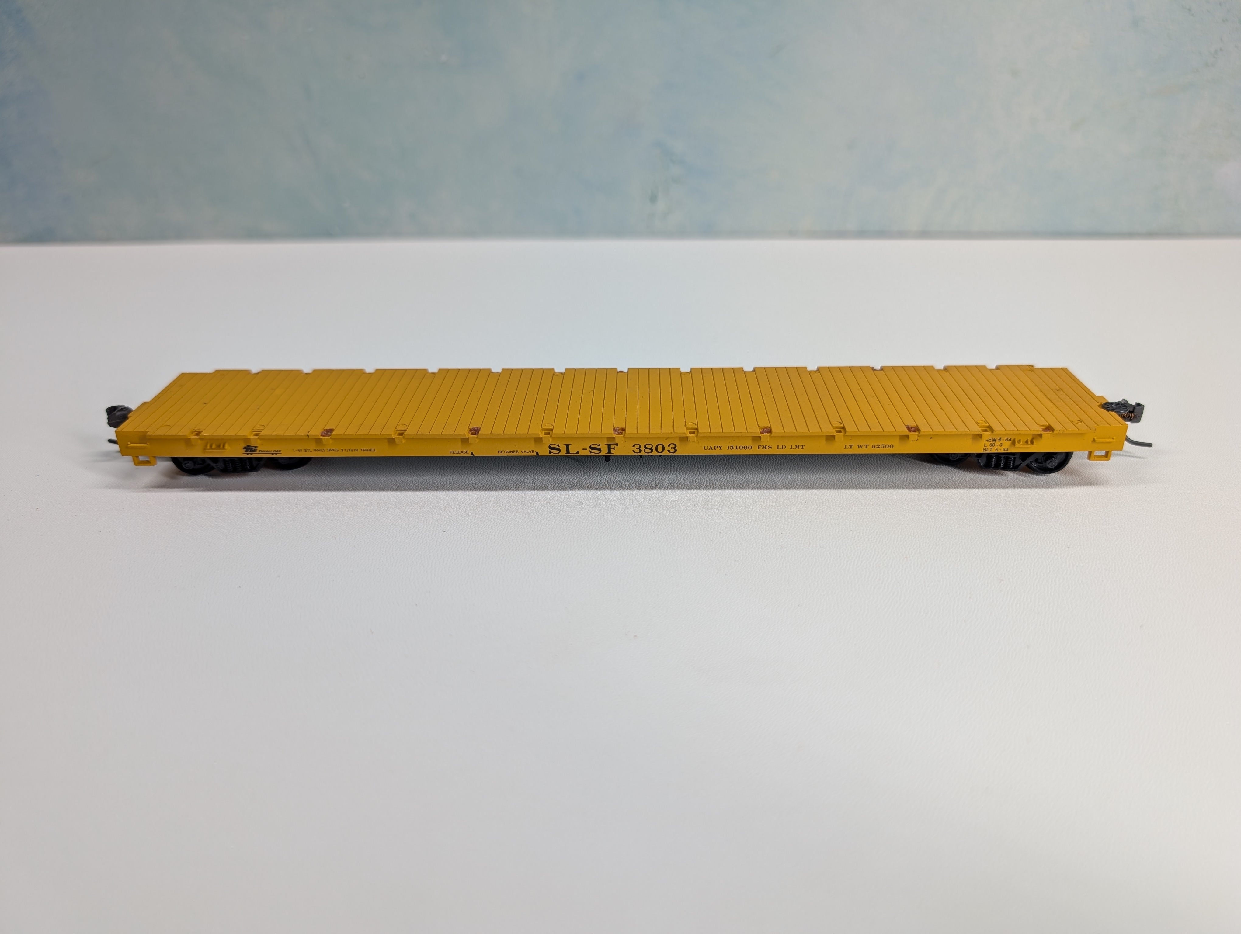 USED Roundhouse 1288 HO Scale 60' Flat Car Frisco SL-SF #3803