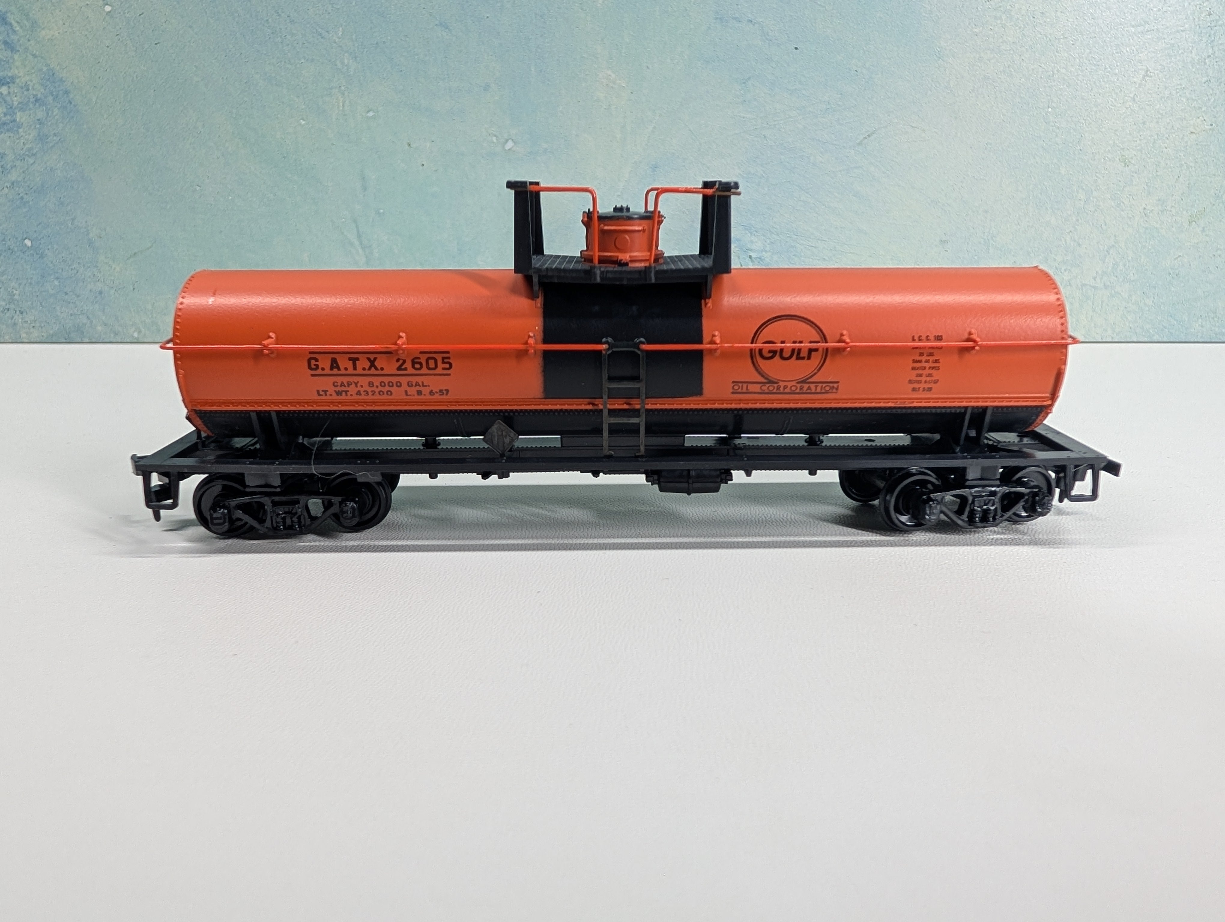 USED Athearn HO Scale Chemical Tank Car Gulf GATX #2605