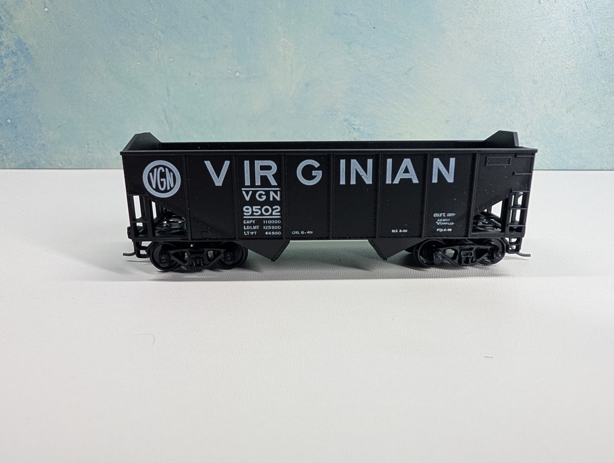 USED Athearn HO Scale 34' Ribbed-Side Hopper Virginian VGN #9502