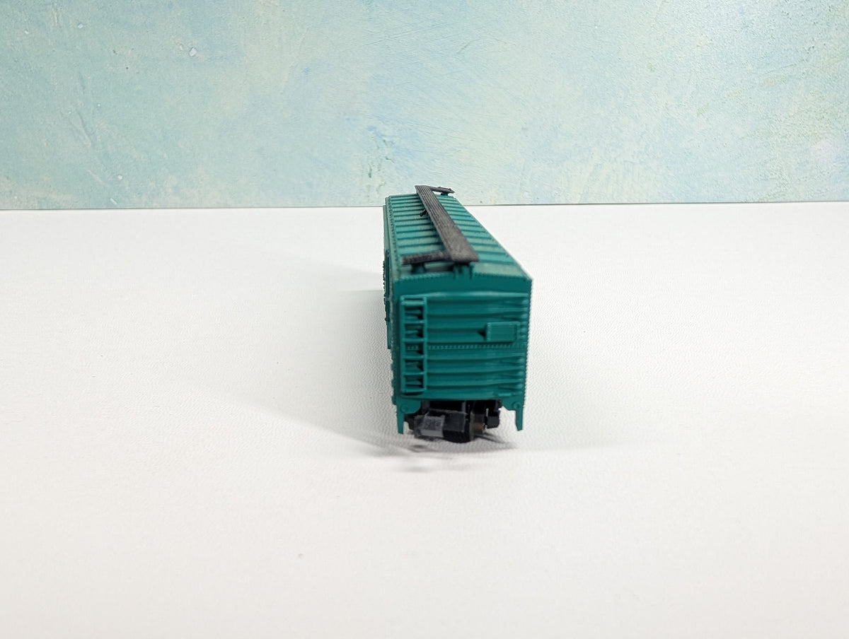 USED Postage Stamp Trains Aurora N Scale 50' DD Box Car Penn Central PC #80006