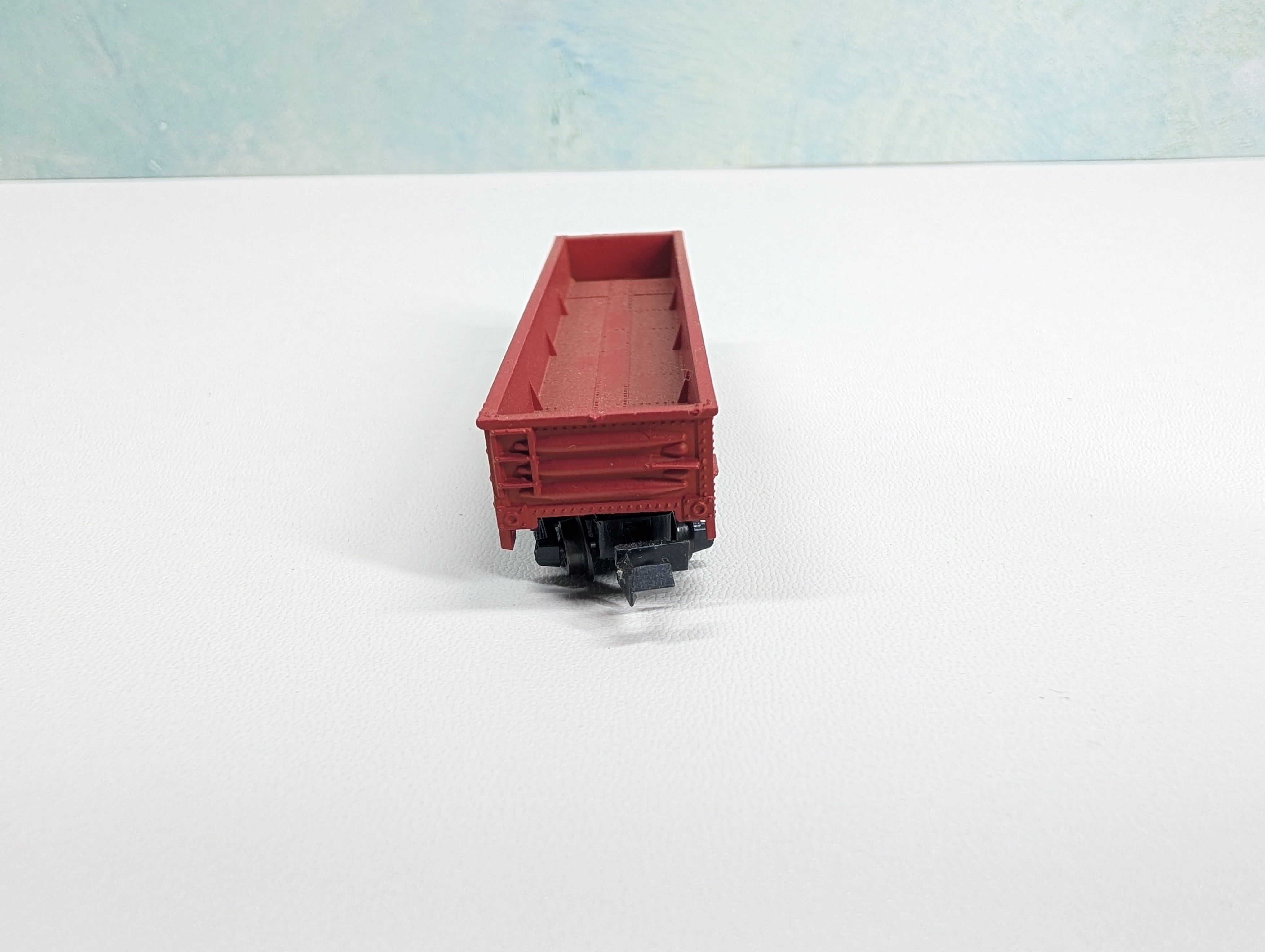 USED Postage Stamp Trains Aurora N Scale Gondola Burlington CB&Q #83116