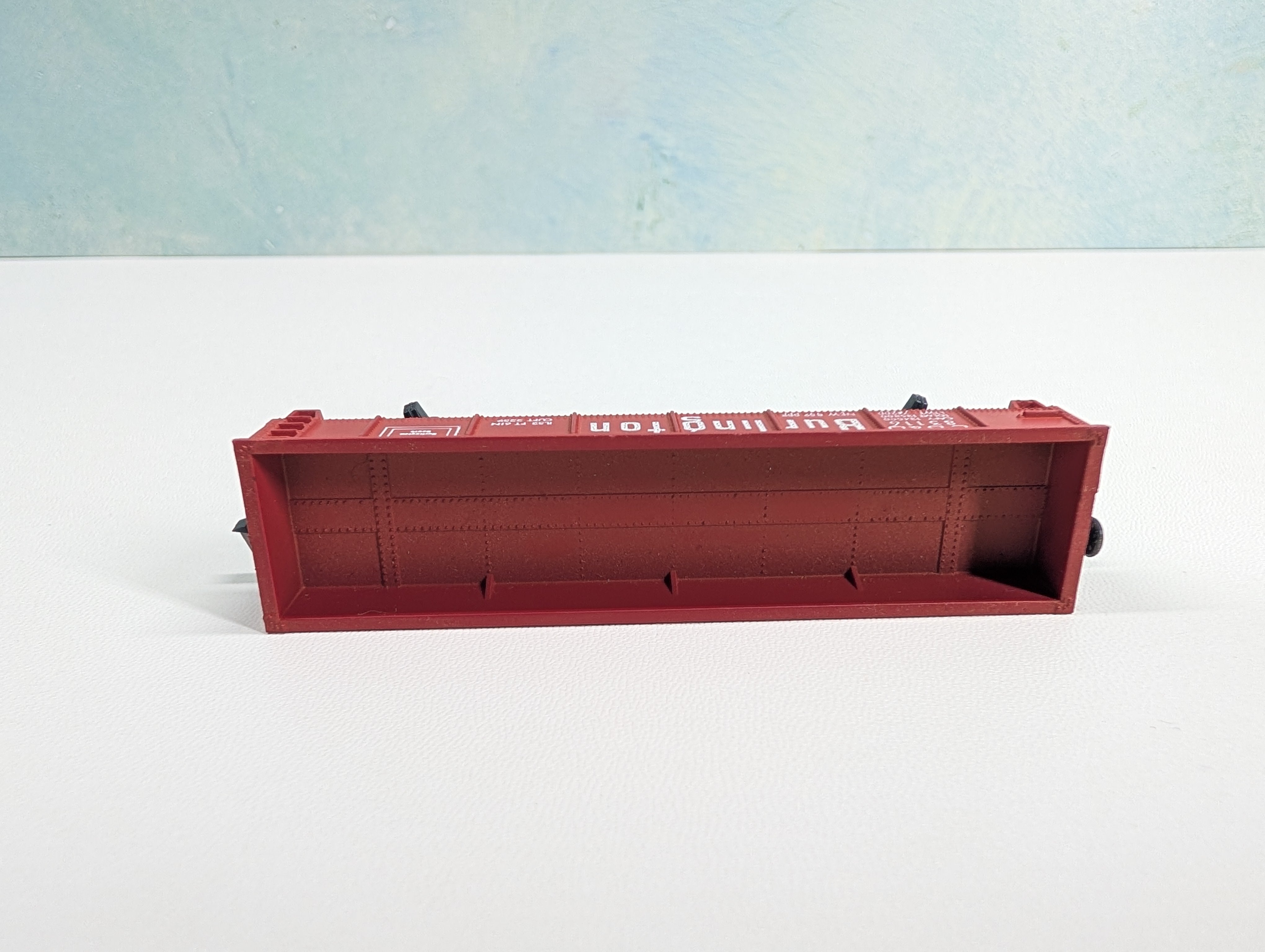 USED Postage Stamp Trains Aurora N Scale Gondola Burlington CB&Q #83116