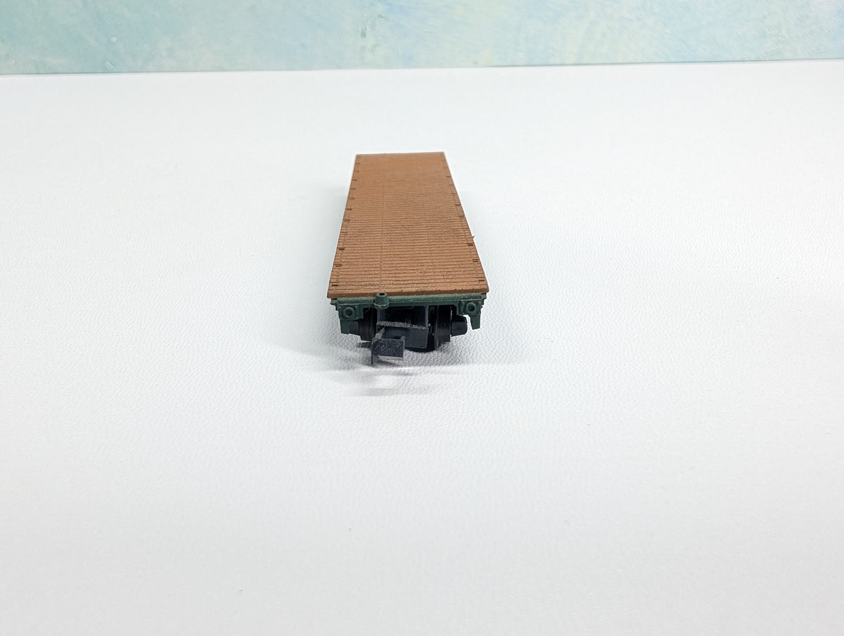 USED Postage Stamp Trains Aurora N Scale Flat Car Western Maryland WM #2475