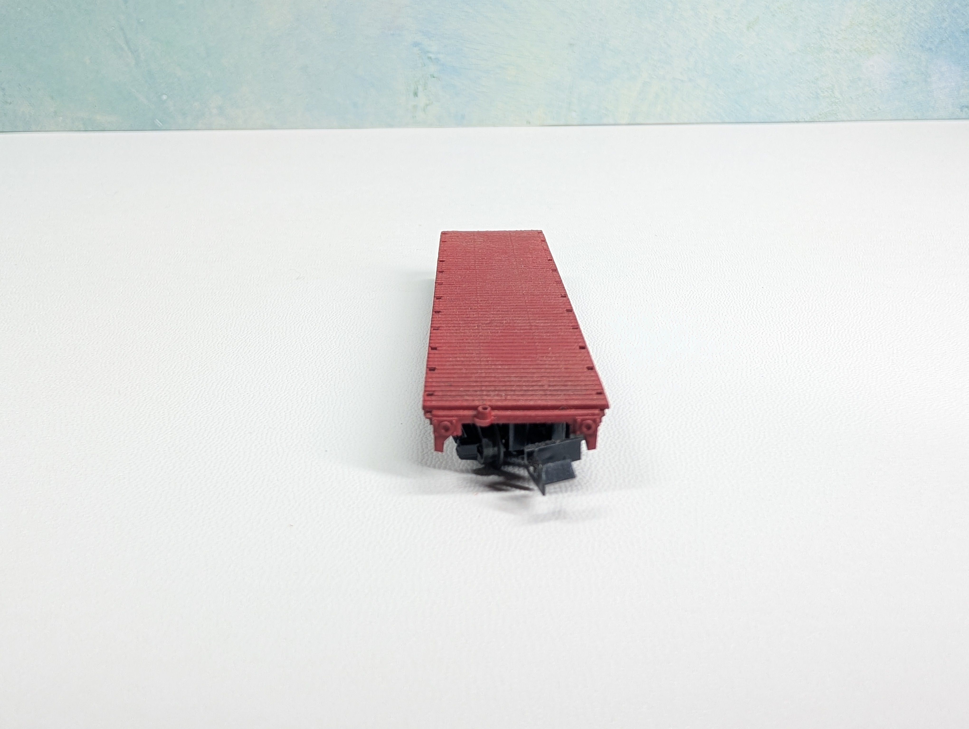 USED Postage Stamp Trains Aurora N Scale Flat Car Great Northern GN #42762