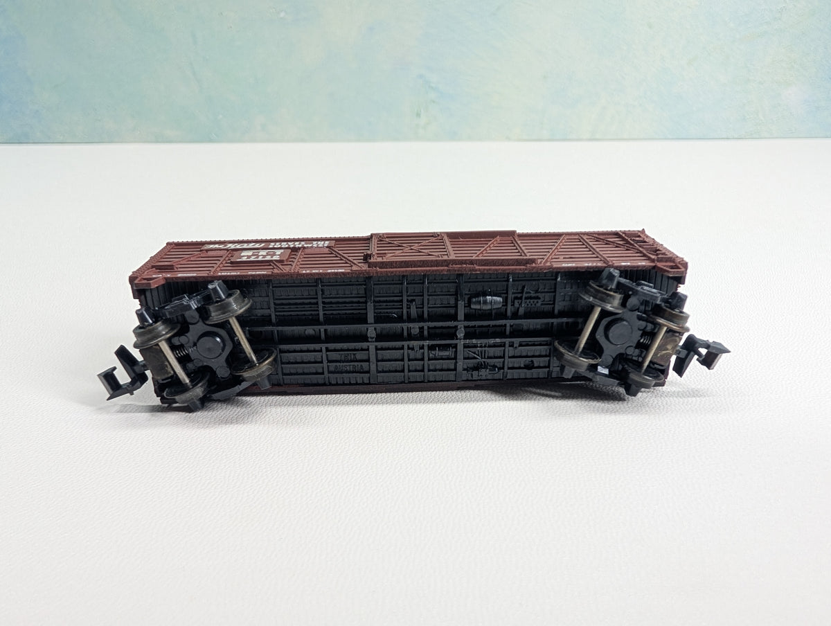 USED Postage Stamp Trains Aurora N Scale Cattle Stock Car MKT #47150 The Katy