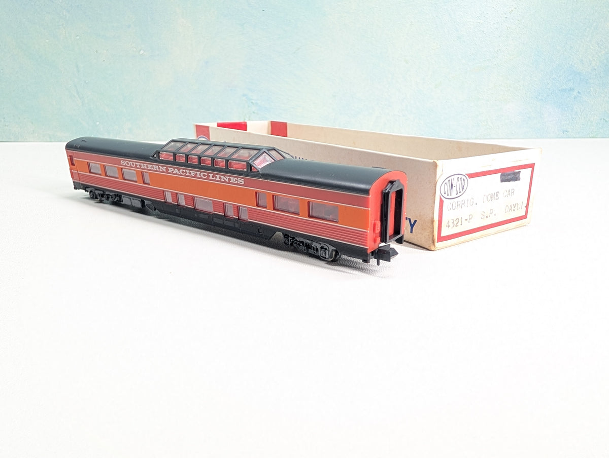 USED Con-Cor N Scale Dome Passenger Car Southern Pacific Lines Daylight