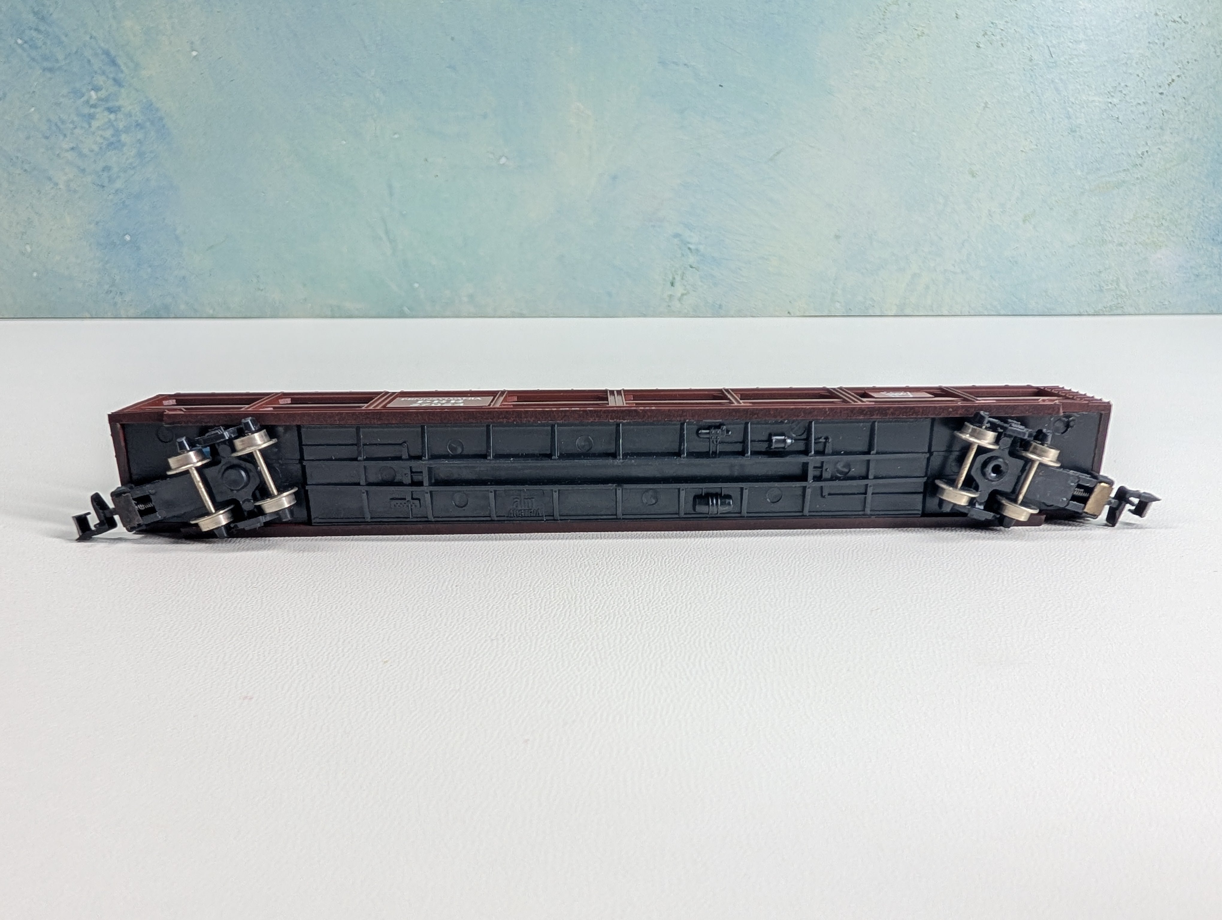 USED TRIX N Scale Auto Transporter w/ Vehicles Pennsylvania TTX 71014 #27024
