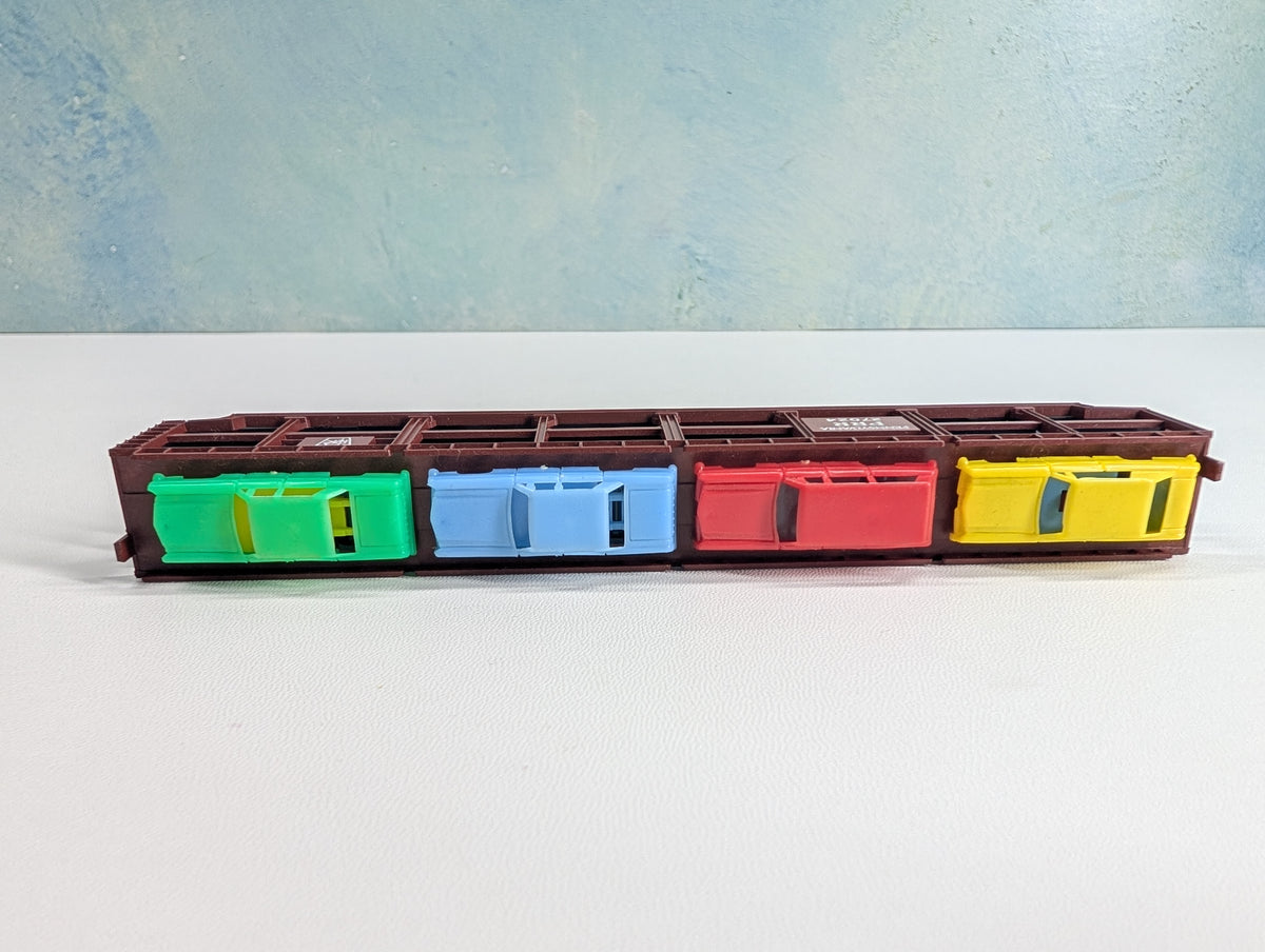 USED TRIX N Scale Auto Transporter w/ Vehicles Pennsylvania TTX 71014 #27024