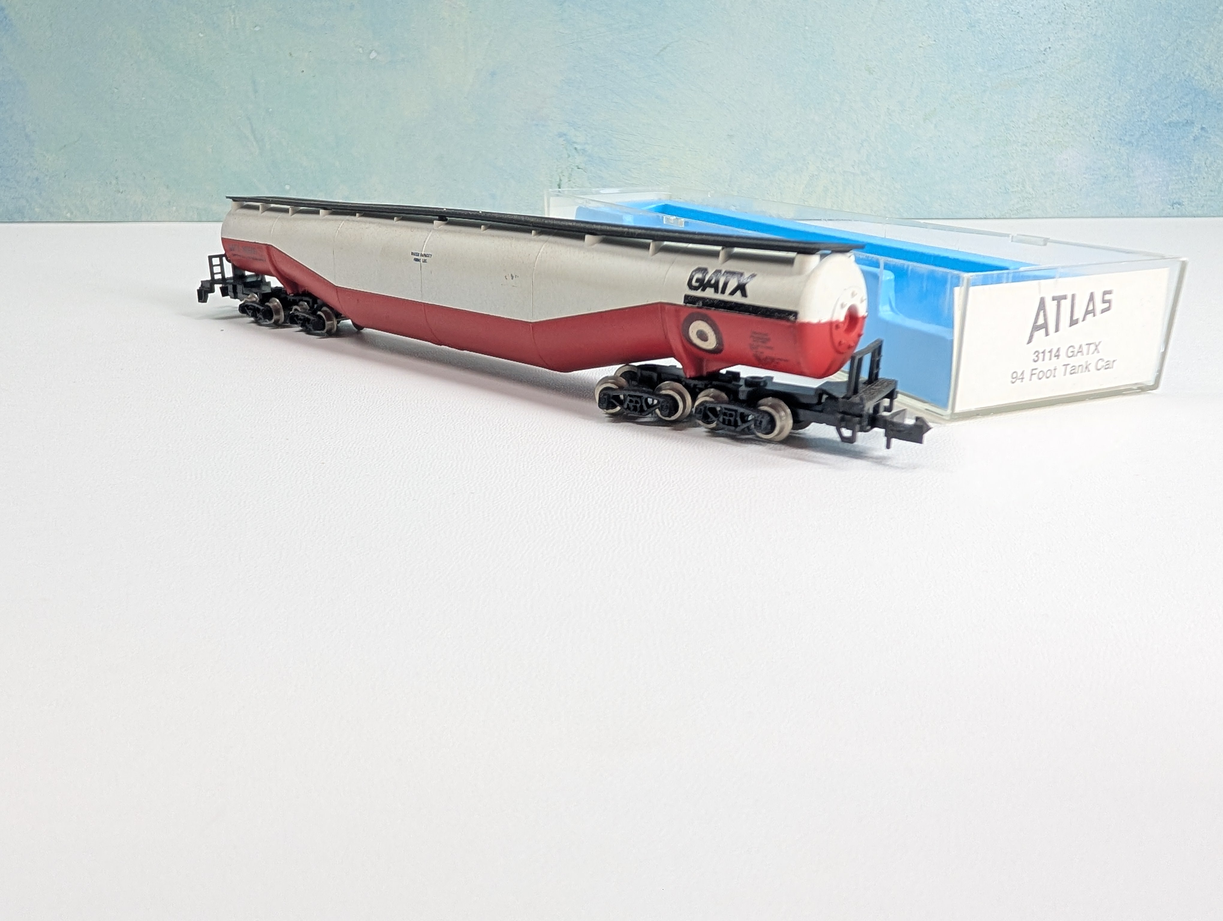 USED Atlas 3114 N Scale 94' Jumbo Tank Car GATX #96500