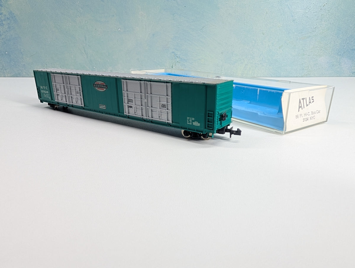 USED Atlas 3134 N Scale 86' HI-Cube Box Car New York Central NYC #67628