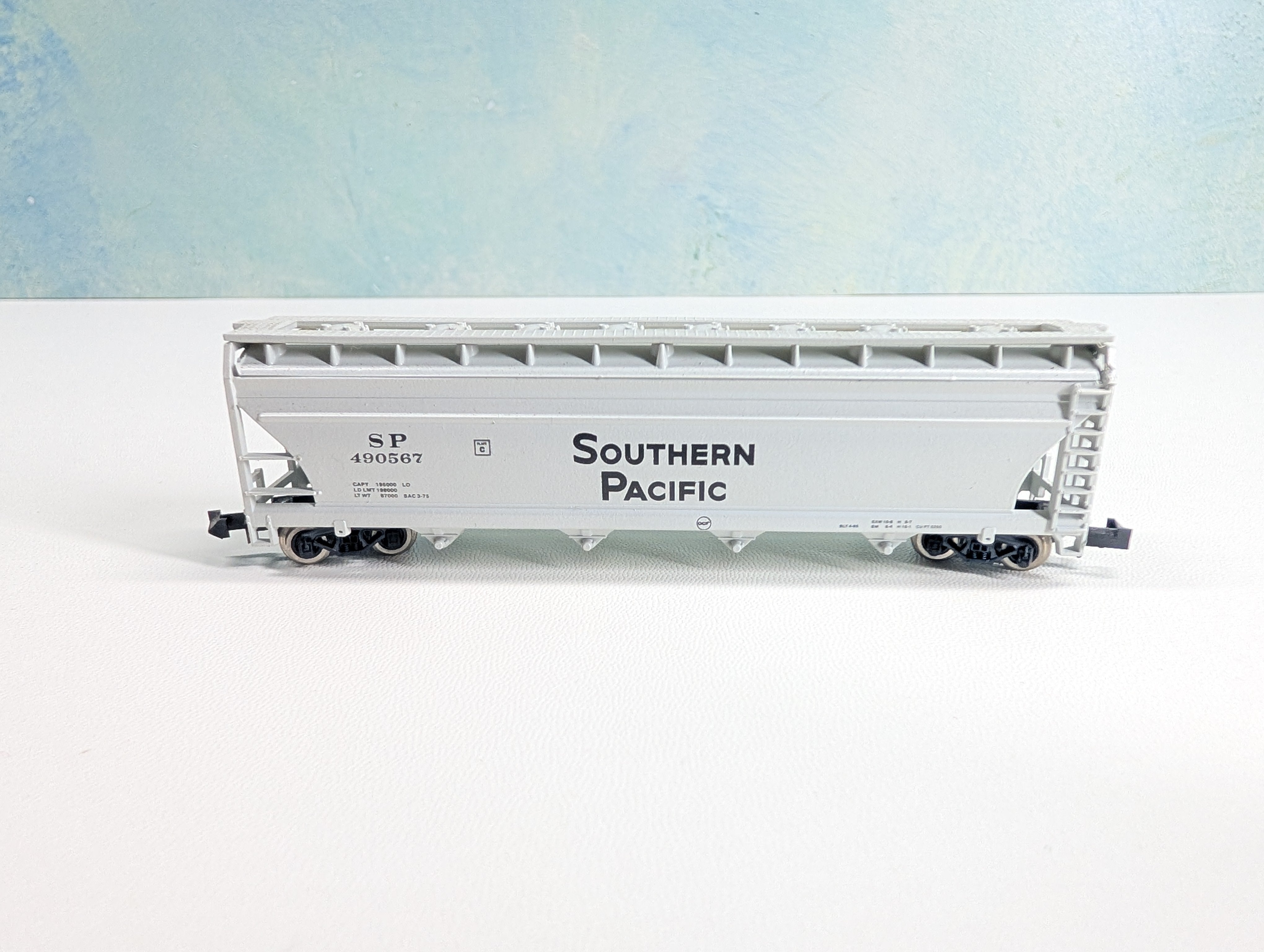 USED Atlas 3702 N Scale ACF Centerflow Hopper Southern Pacific SP #490567