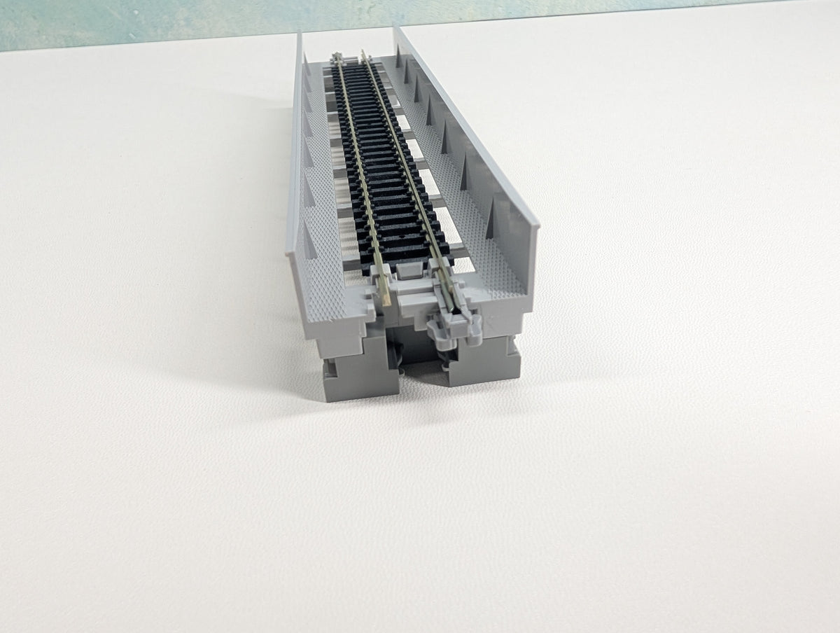 USED KATO 20-452 N Scale Single Plate Girder Bridge, Gray, Straight (186mm, 7 5/16") Unitrack, Code 80