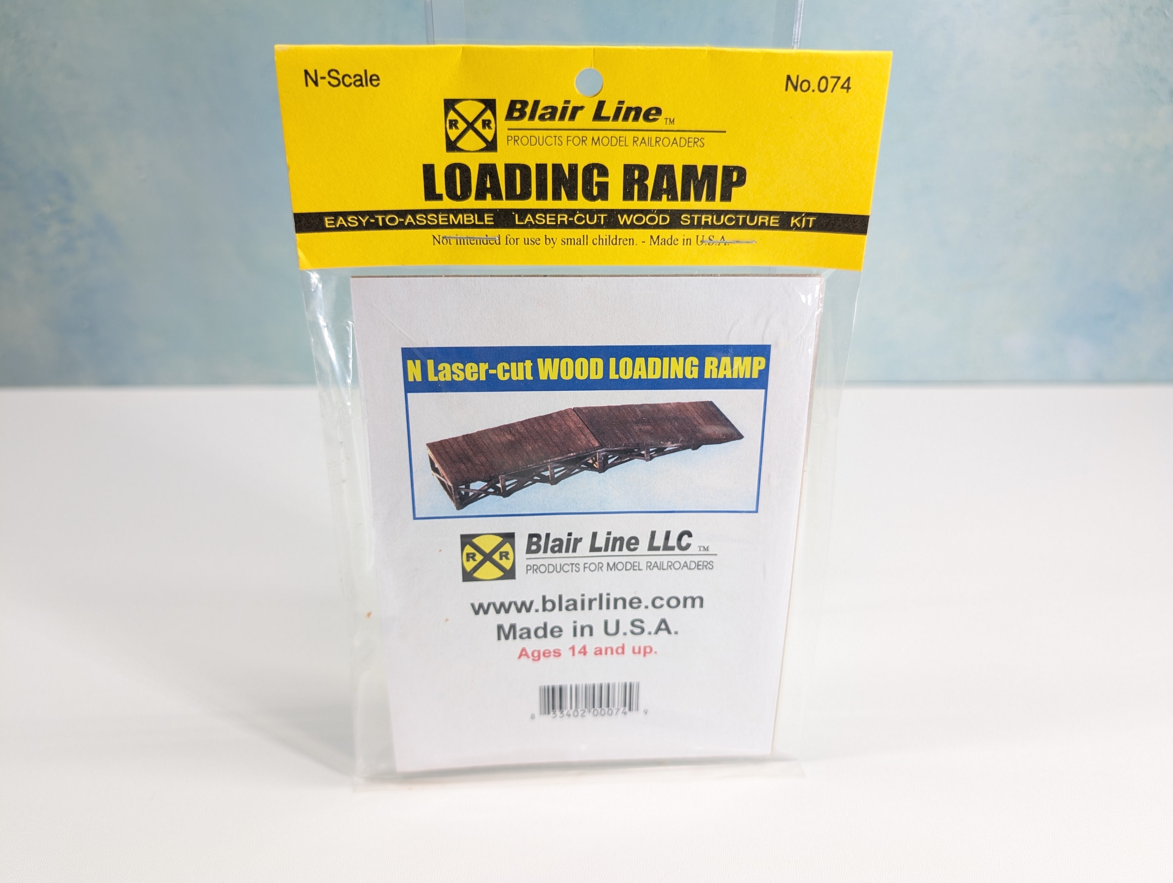 Blair Line LLC #074 N Scale Wood Loading Ramp, Laser-Cut KIT