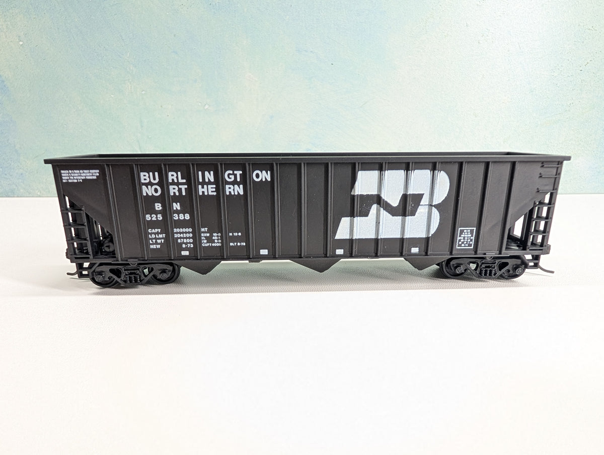 USED MCKEAN HO Scale 100 Ton 15-Panel Coal Hopper Burlington Northern BN #525388