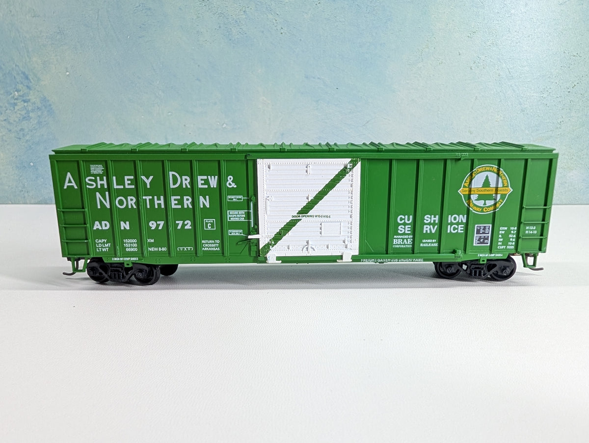 USED Athearn HO Scale 50' ACF Rail Box Type Box Car Ashley Drew & Northern ADN #9772 Bev-Bel
