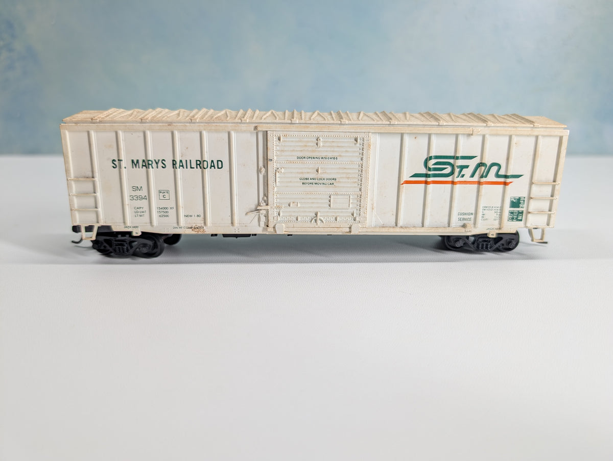 USED Athearn HO Scale 50' ACF Rail Box Type Box Car St. Mary's Railroad SM #3394 Bev-Bel
