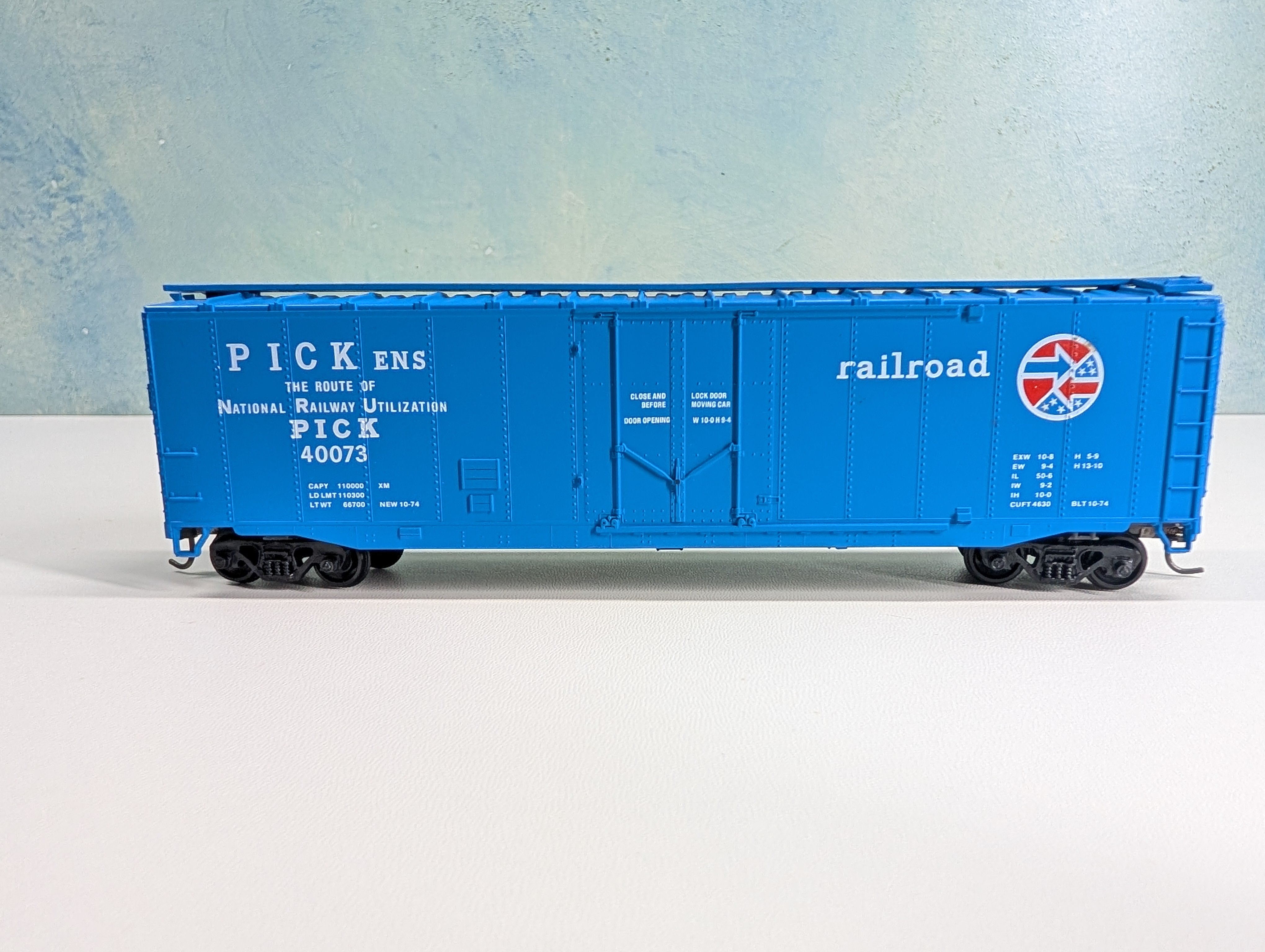 USED Athearn HO Scale 50' PD Box Car Pickens Railroad #40073 Bev-Bel