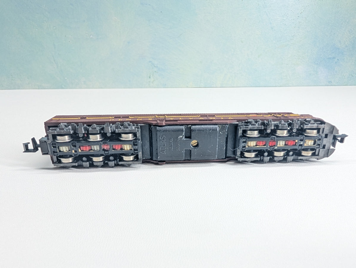 USED Atlas #4076-30 N Scale EMD E7 Diesel Locomotive, Custom Paint/Decal Pennsylvania PRR #5849 Runs Great! DC
