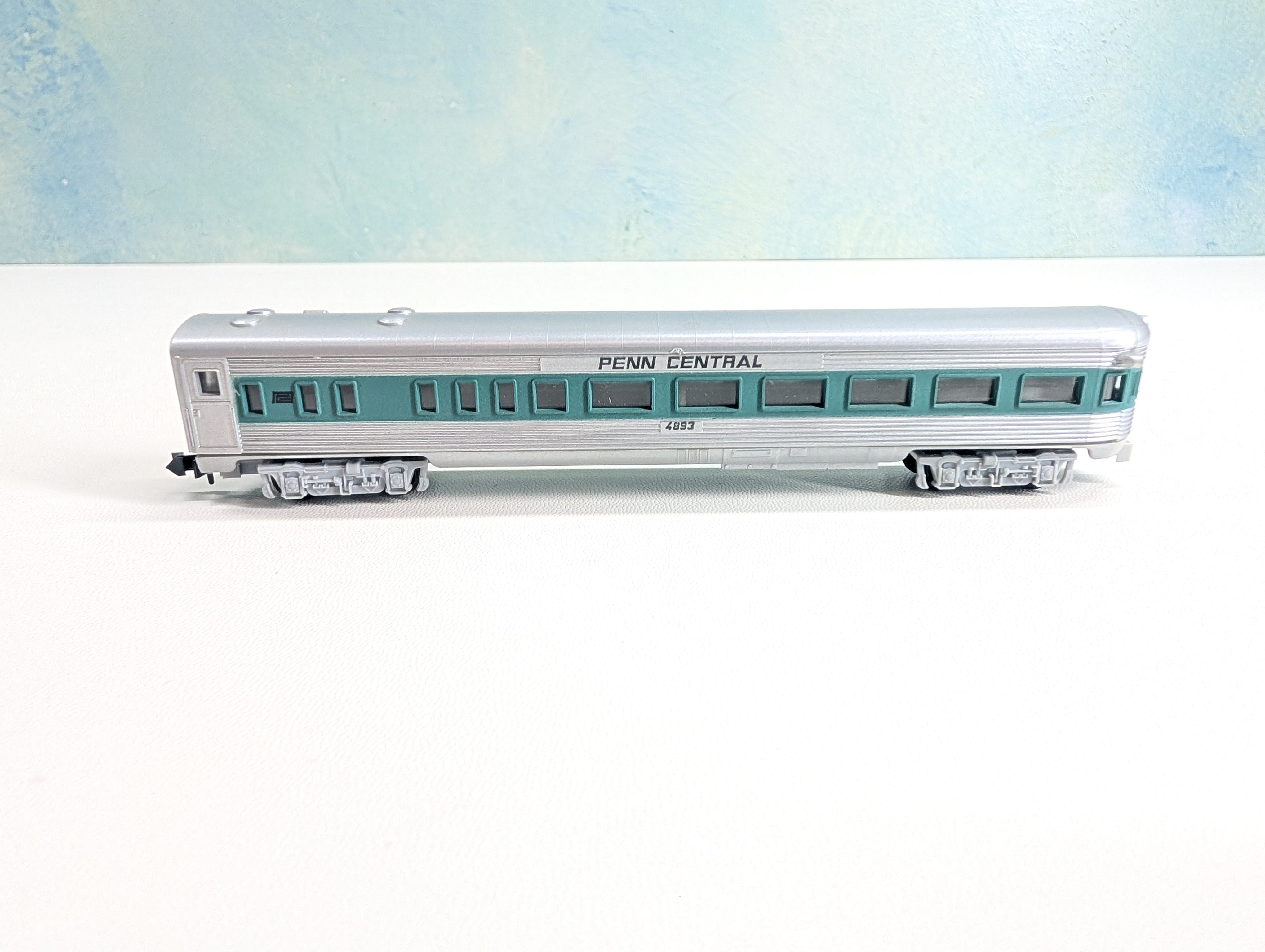USED Trix N Scale OBS Passenger Car Penn Central #4893