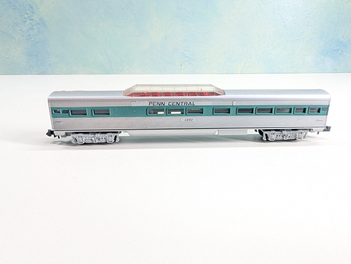 USED Trix N Scale Dome Passenger Car Penn Central #4892