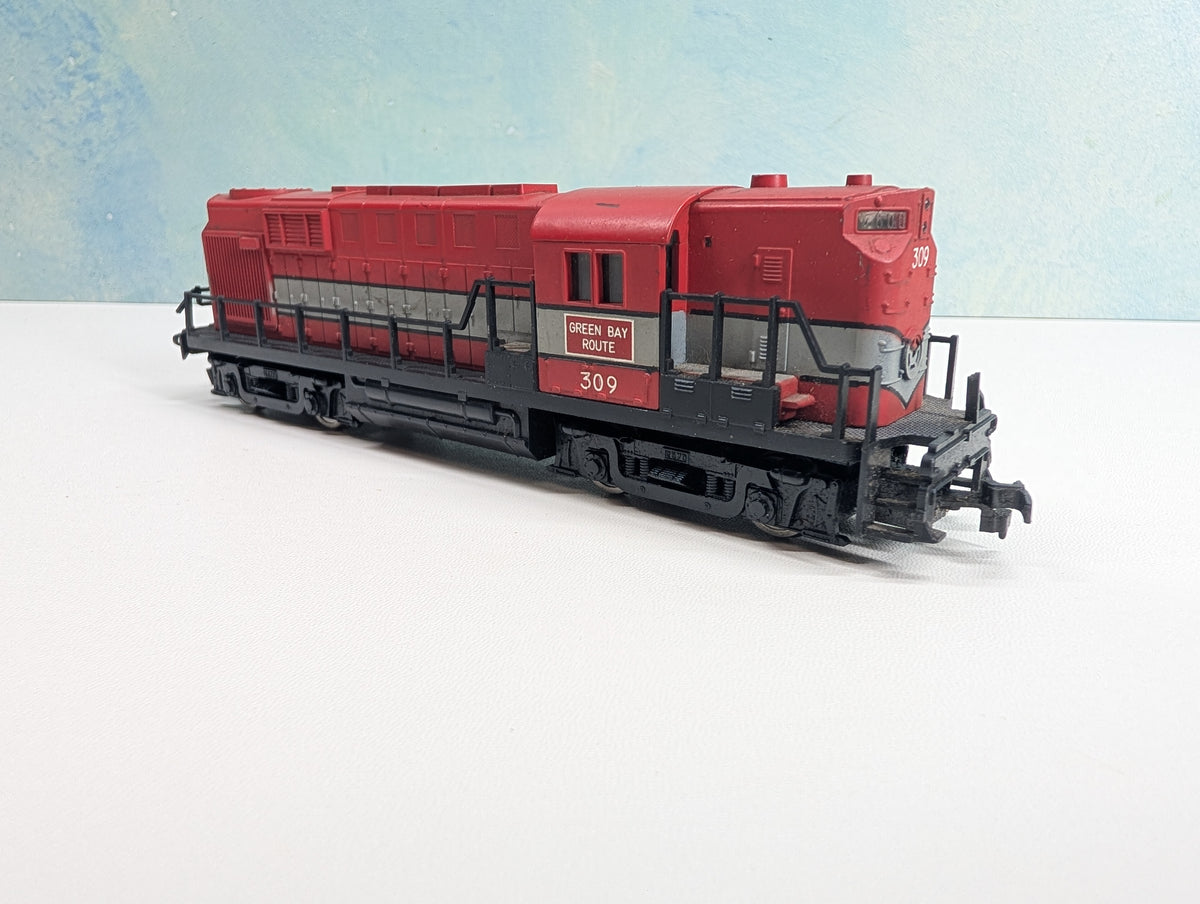 USED AHM HO Scale RS-11 High Nose Diesel Locomotive Green Bay & Western GBW #309 Tested! DC