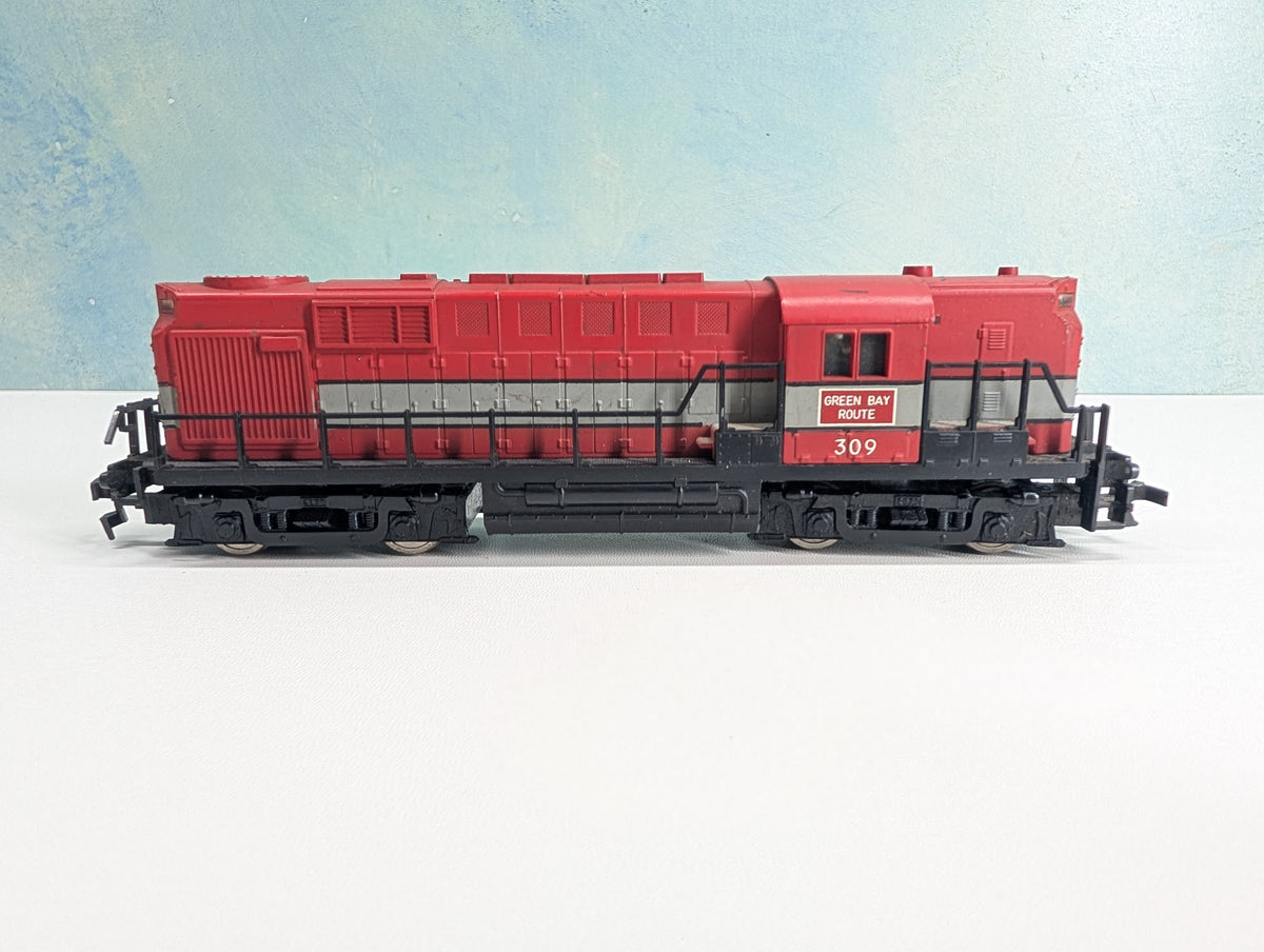 USED AHM HO Scale RS-11 High Nose Diesel Locomotive Green Bay & Western GBW #309 Tested! DC