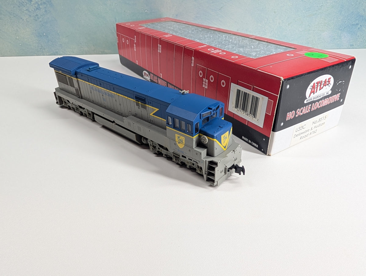 Atlas 8515 HO Scale U33C Diesel Locomotive Delaware and Hudson D&H #762 Runs Great! DC