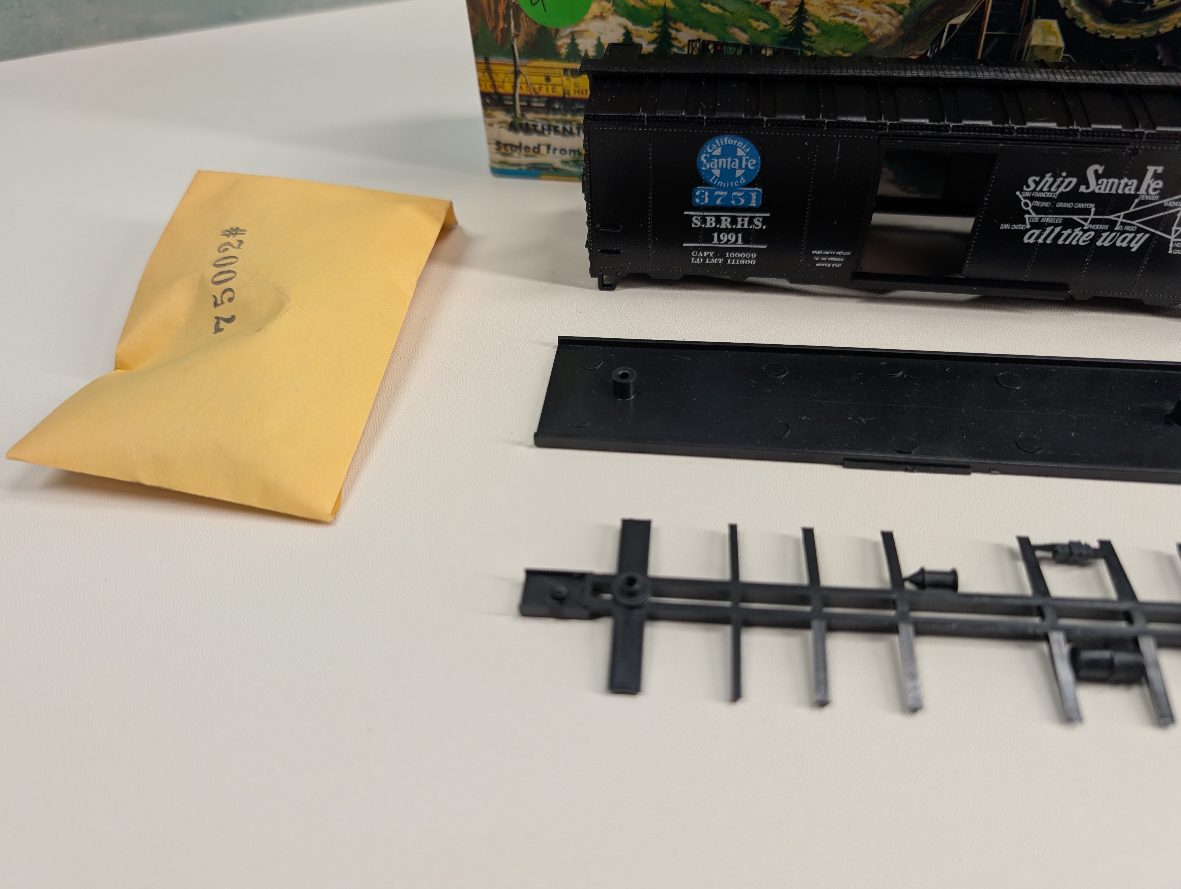 USED Athearn HO Scale 40' Box Car California Limited SBRHS #1991 Santa Fe Steam Excursion