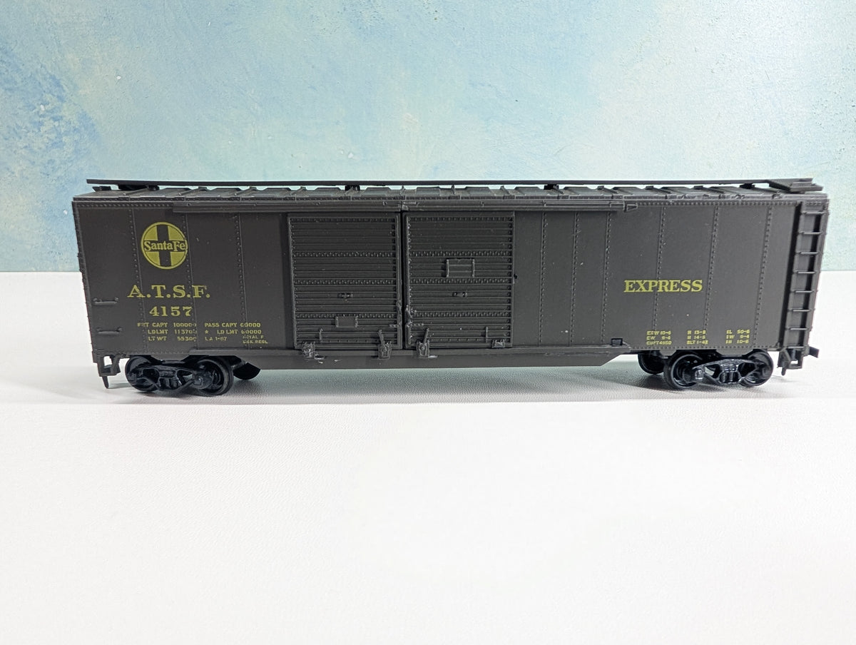 USED Athearn HO Scale 50' Express DD Box Car Santa Fe ATSF #4157