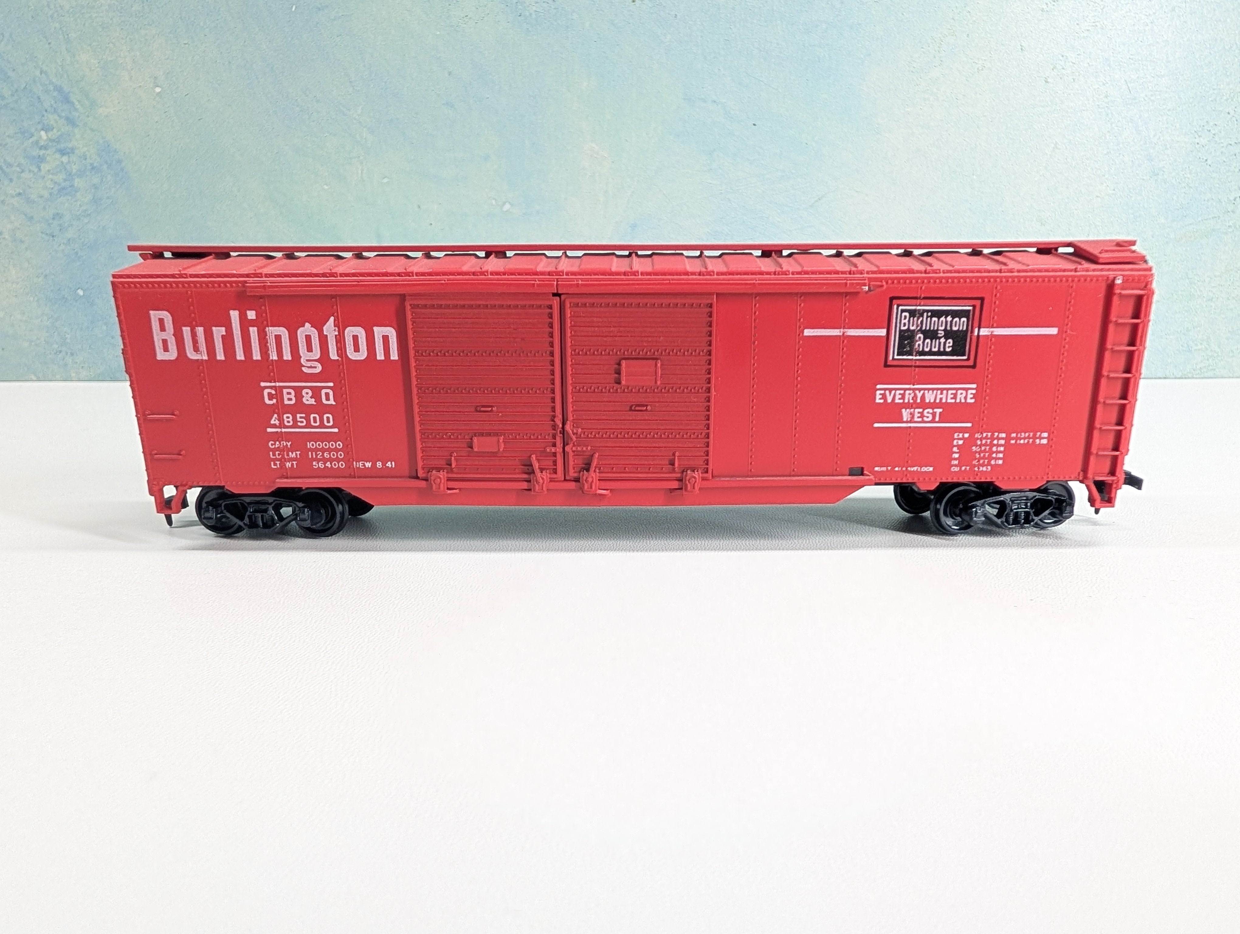 USED Athearn HO Scale 50' DD Box Car Burlington CB&Q #48500