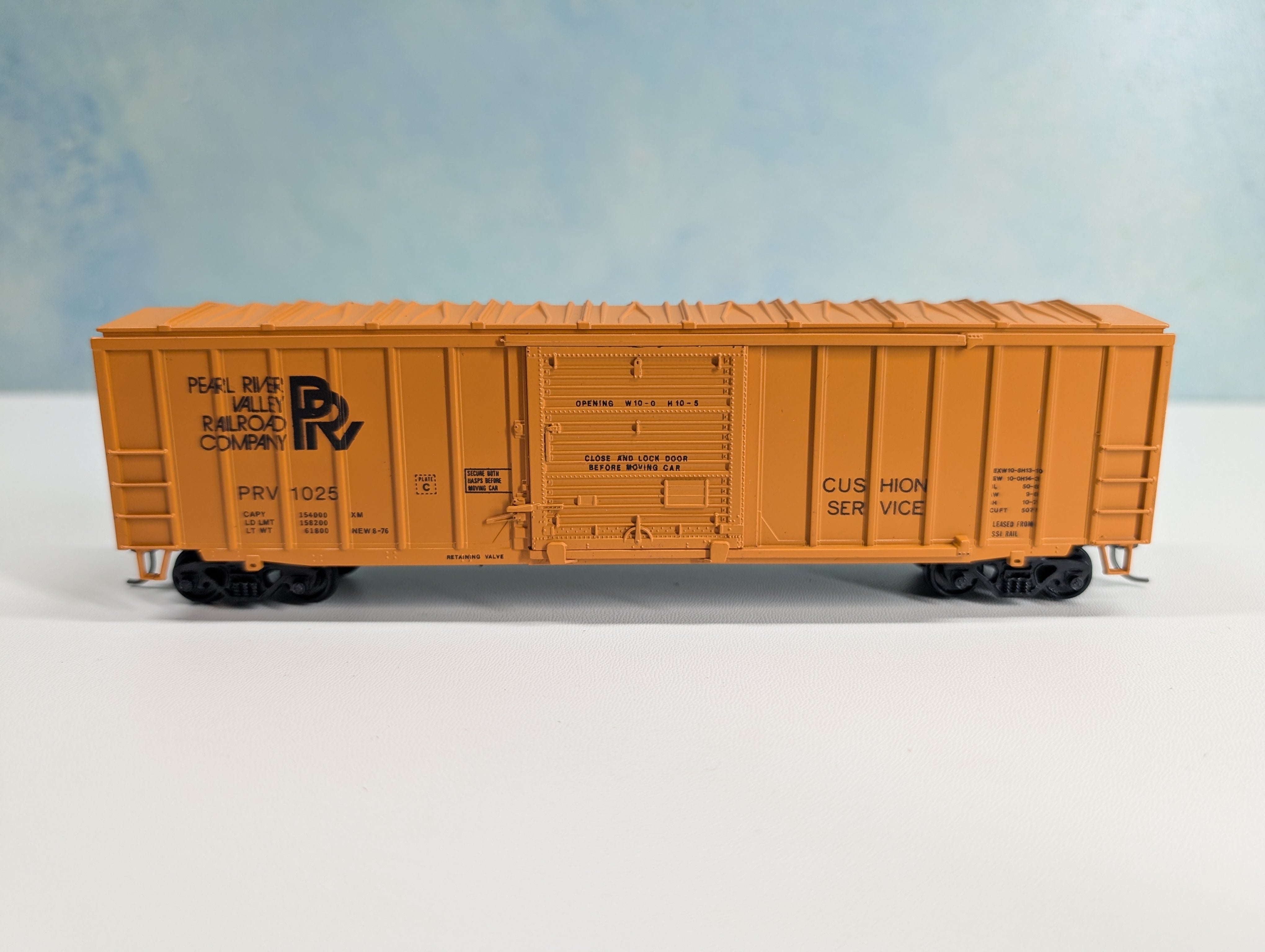 USED Athearn HO Scale 50' ACF Box Car Pearl River Valley Railroad PRV #1025 Bev-Bel