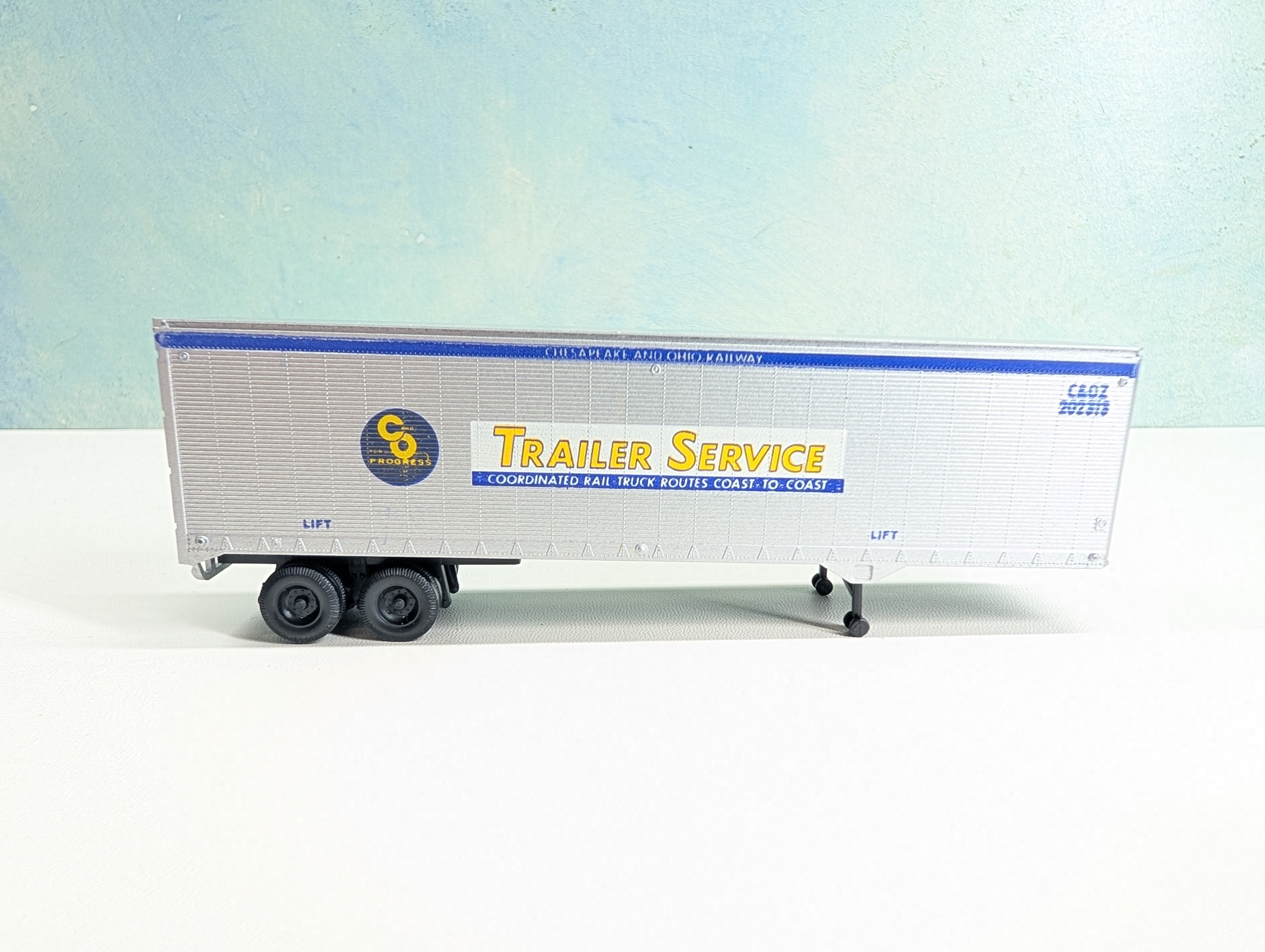 USED Athearn HO Scale 40' Trailer Chesapeake and Ohio C&OZ #202313