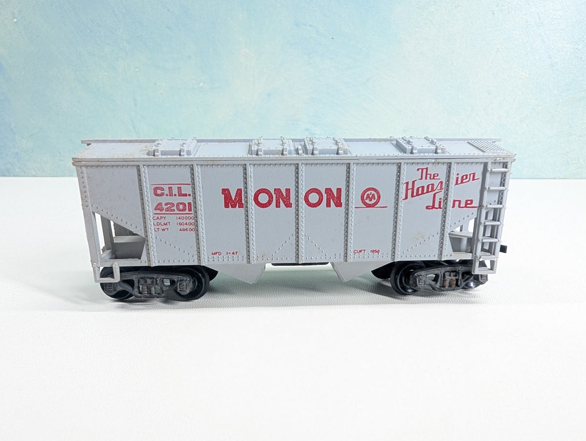 USED HO Scale 2 Bay Covered Hopper Monon CIL #4201