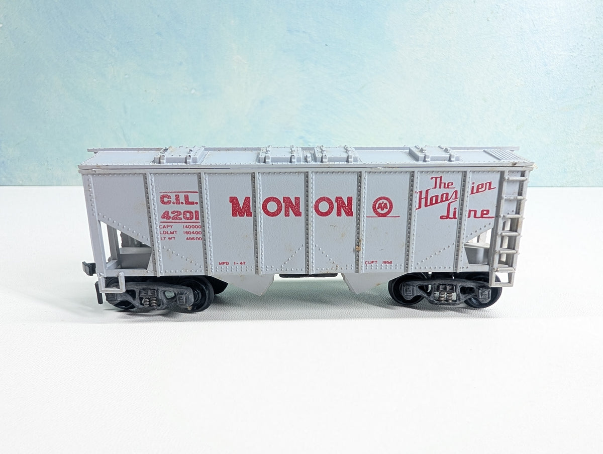 USED HO Scale 2 Bay Covered Hopper Monon CIL #4201