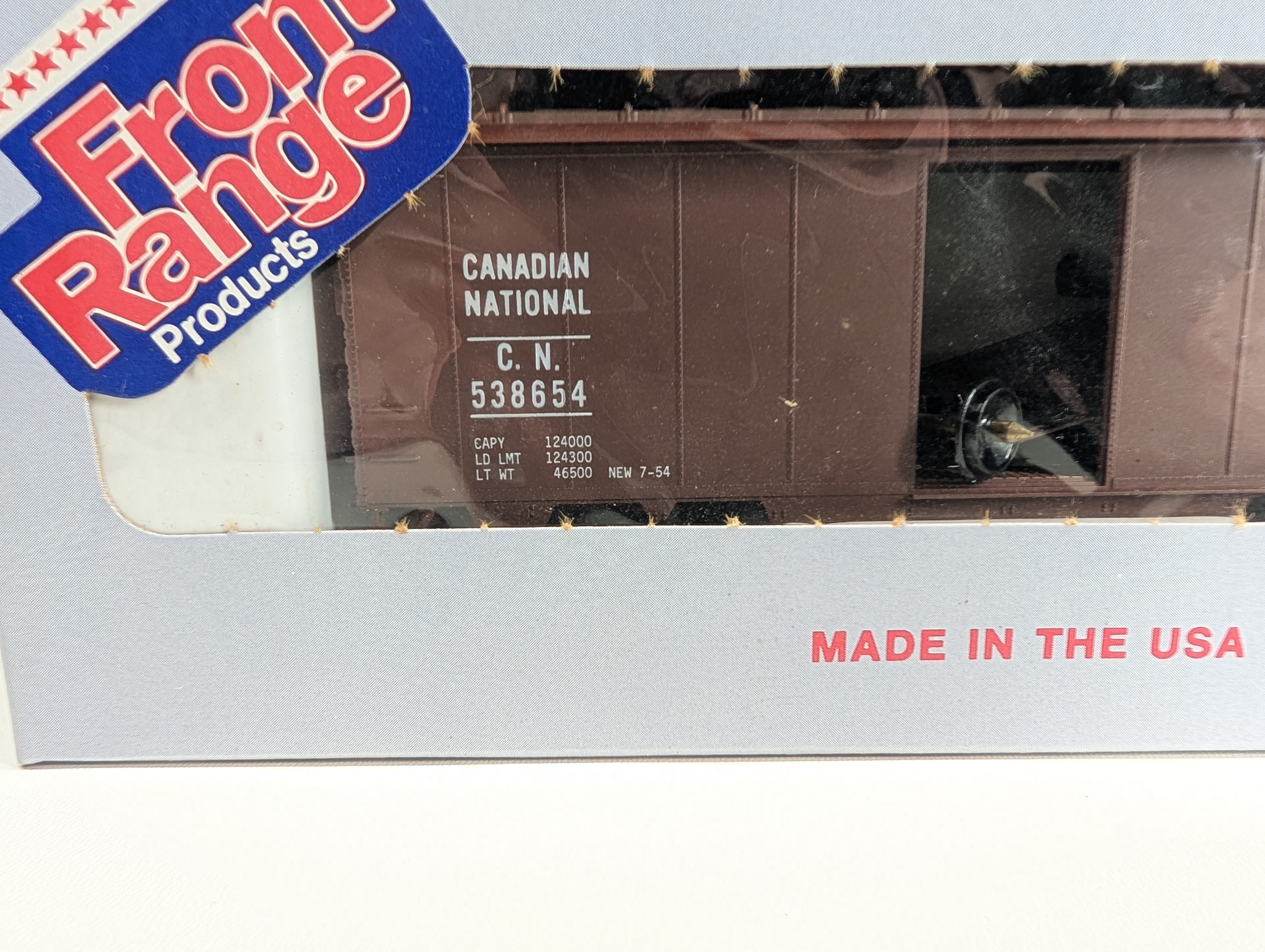 Front Range Products HO Scale 40' Box Car Canadian National CN #538654 KIT