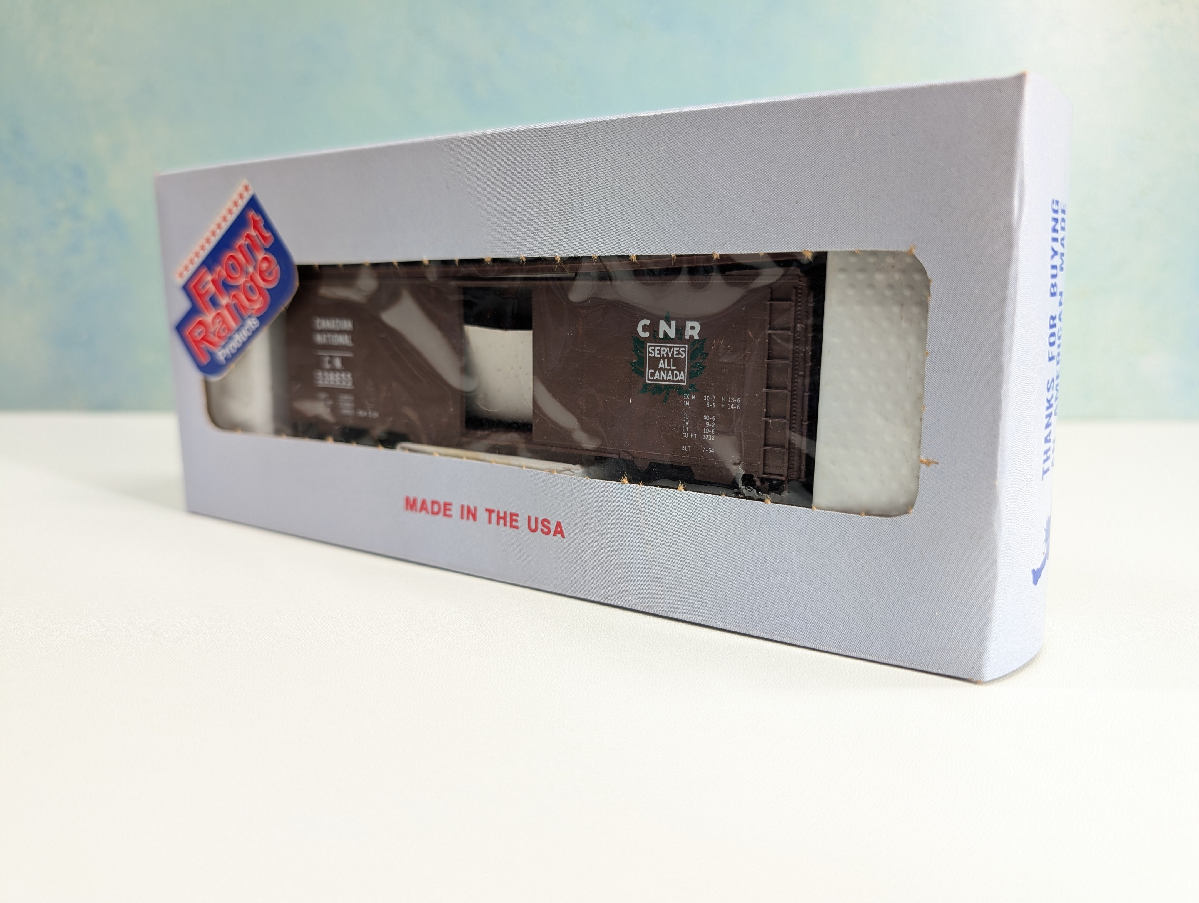 Front Range Products HO Scale 40' Box Car Canadian National CN #538655 KIT