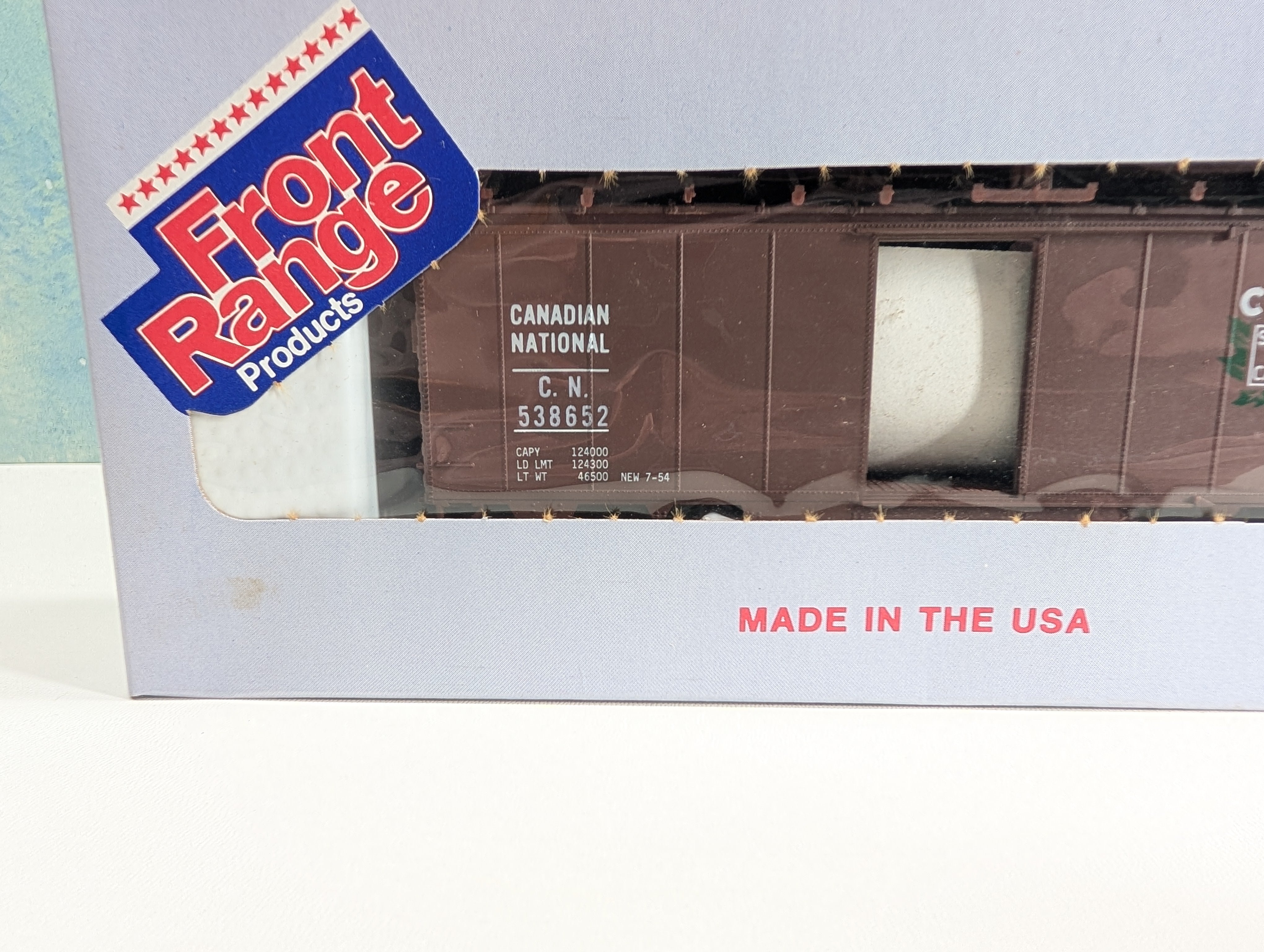 Front Range Products HO Scale 40' Box Car Canadian National CN #538652 KIT