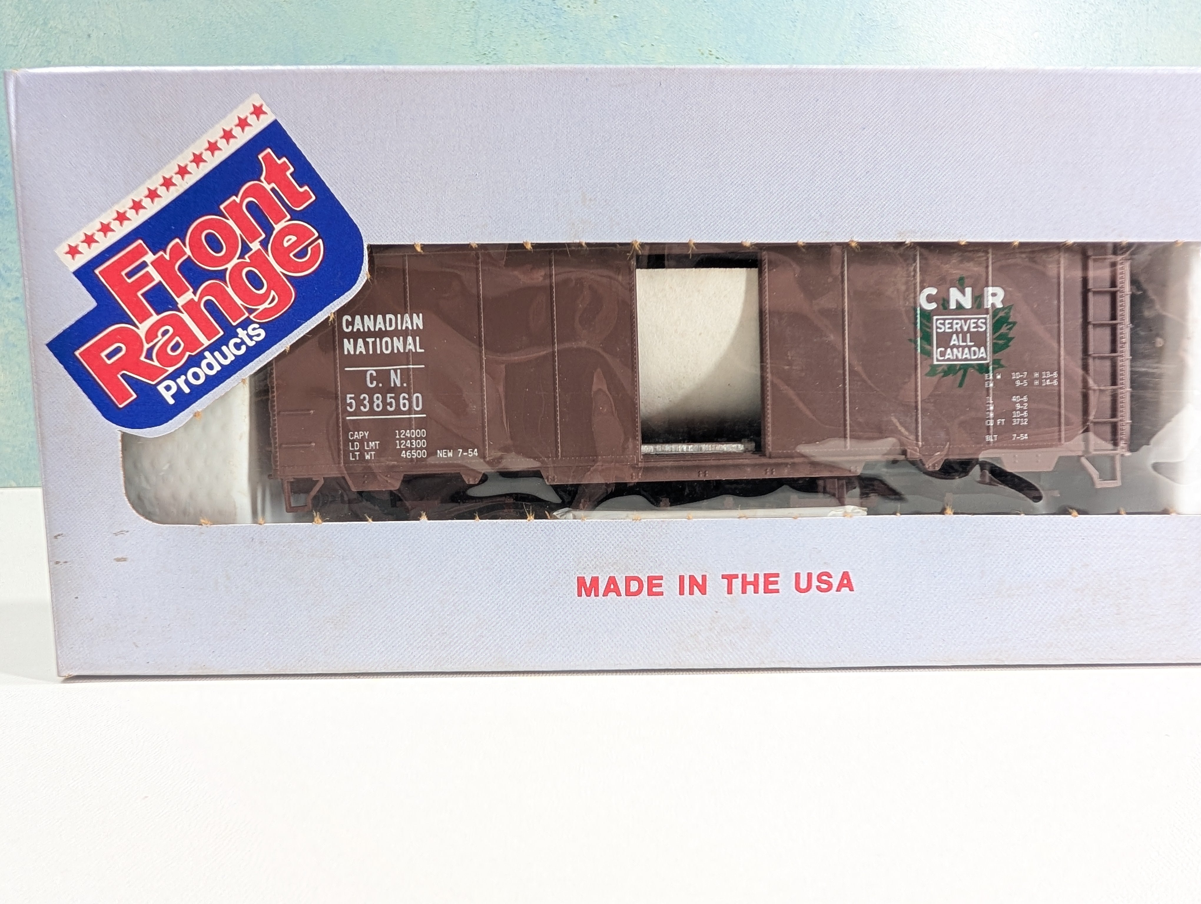 Front Range Products HO Scale 40' Box Car Canadian National CN #538560 KIT