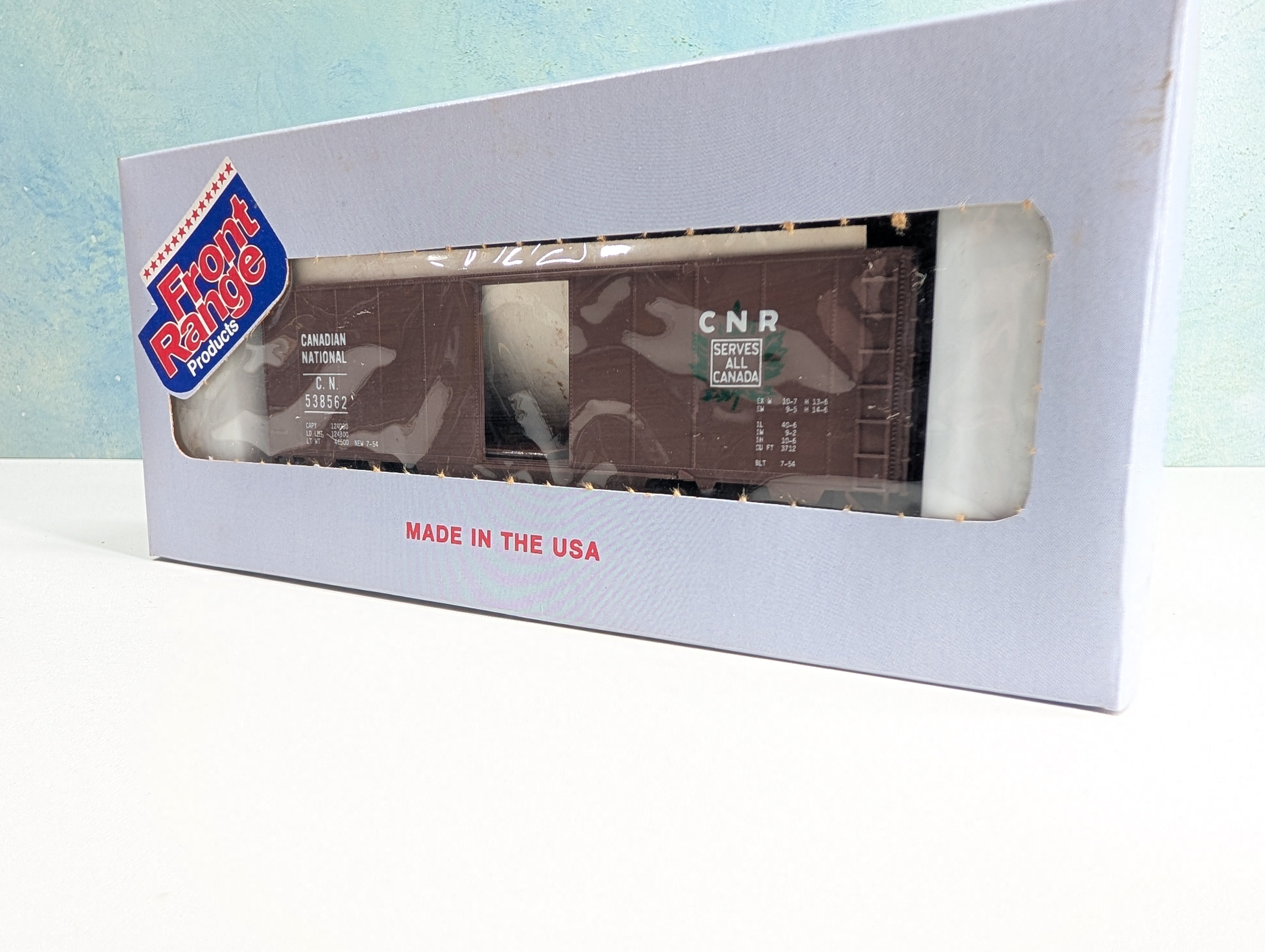 Front Range Products HO Scale 40' Box Car Canadian National CN #538562 KIT