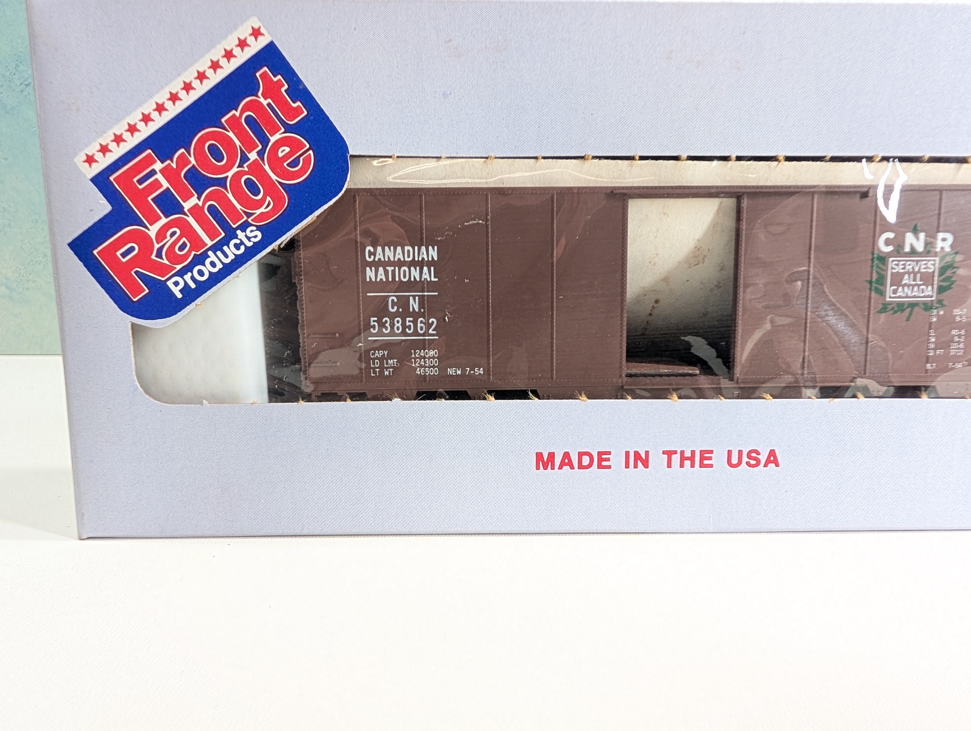 Front Range Products HO Scale 40' Box Car Canadian National CN #538562 KIT