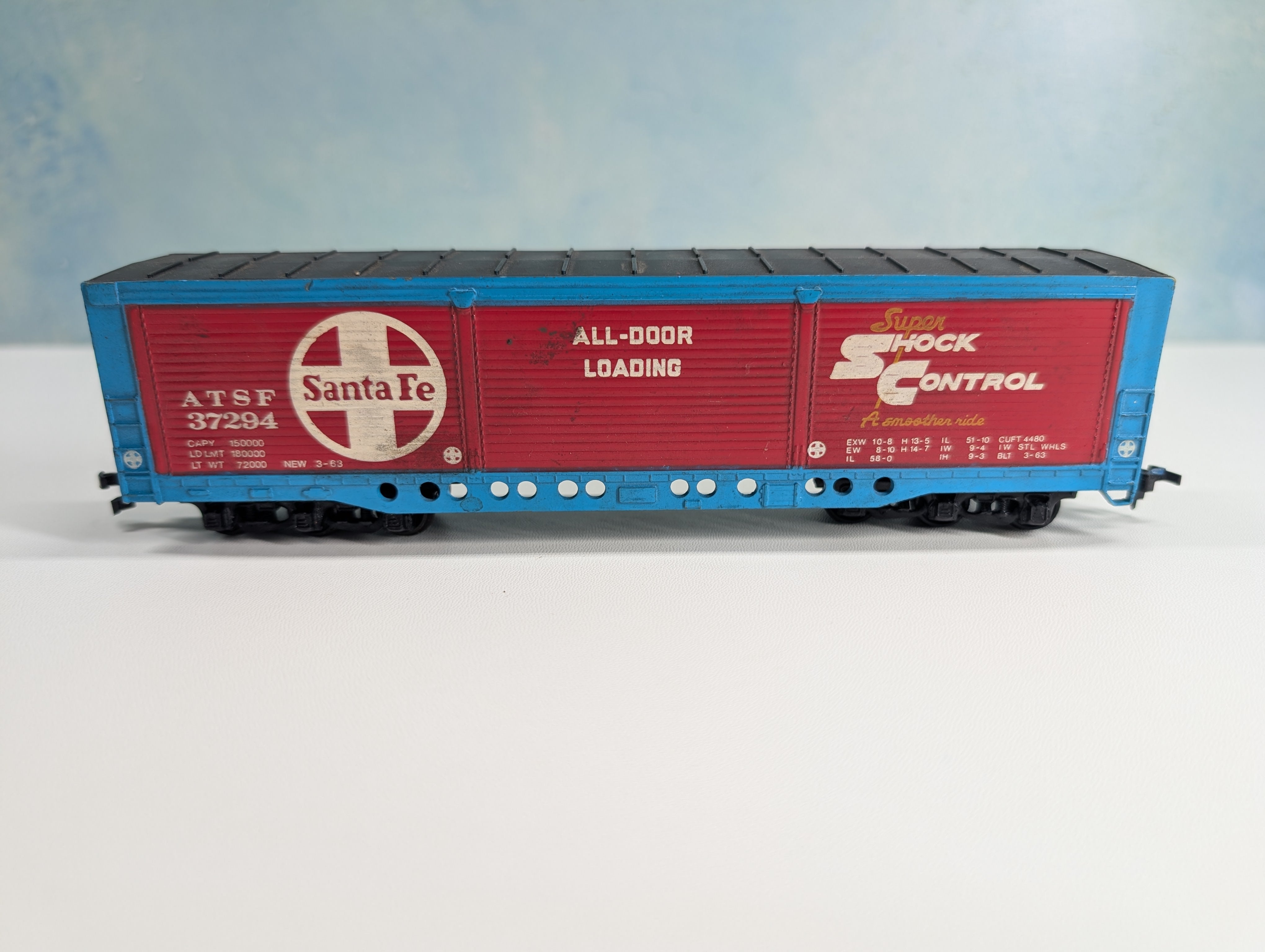 USED Bachmann HO Scale All Door Box Car Santa Fe ATSF #37294