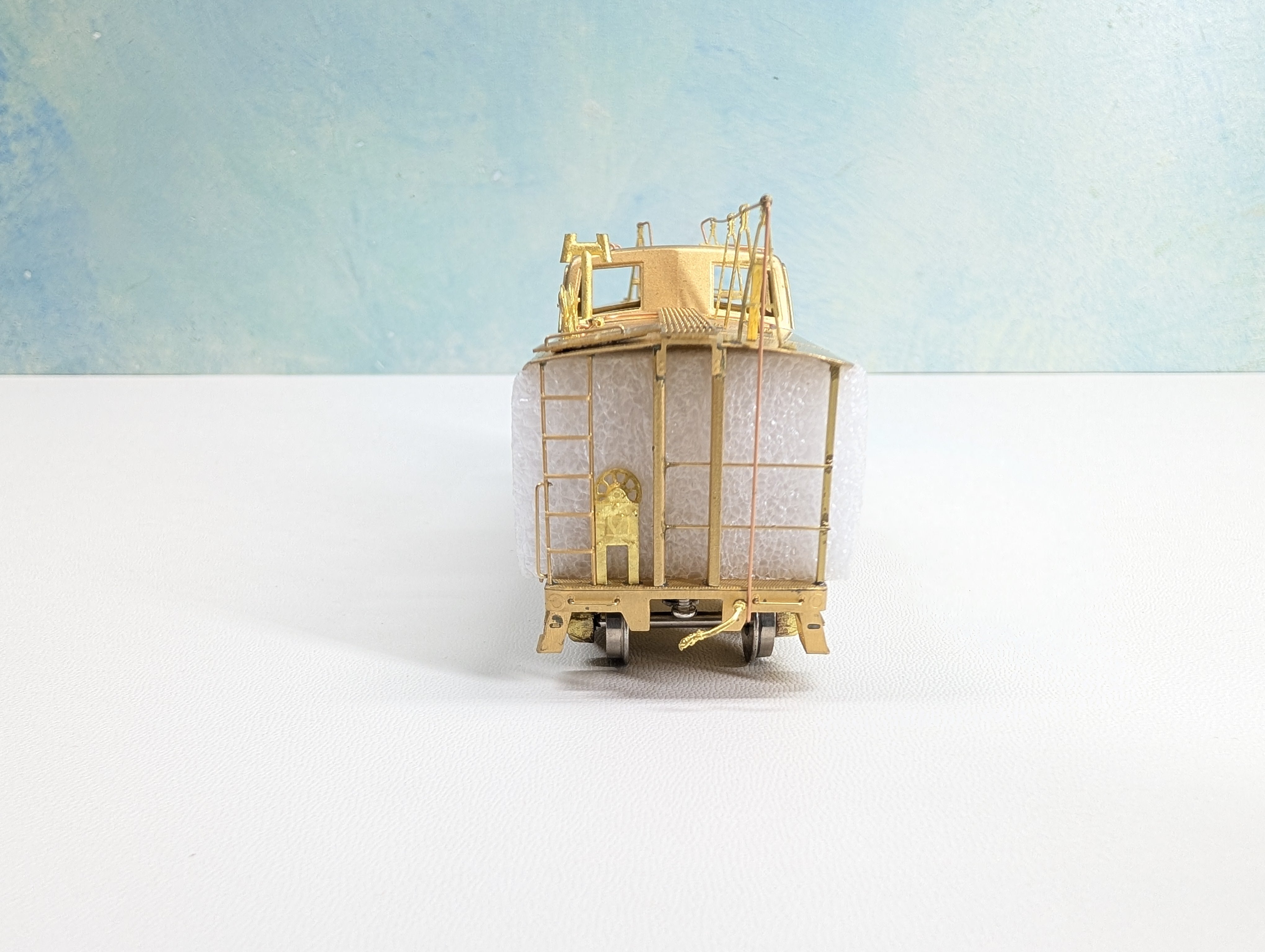 USED Alpha Models HO Scale PRR N-8 Brass Caboose w/ Antenna, Trainphone
