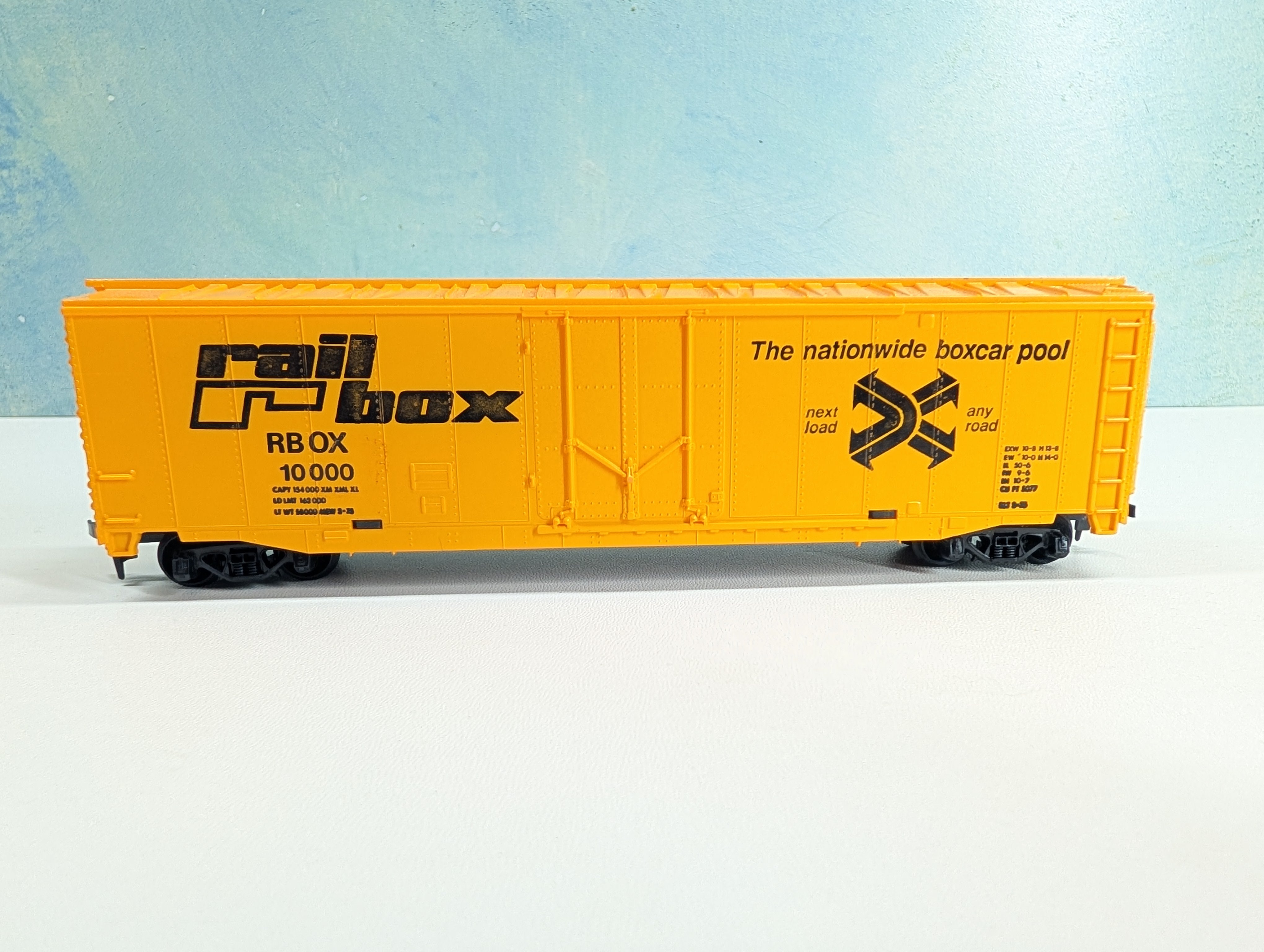 USED Tyco HO Scale 50' Box Car Railbox RBOX #10000