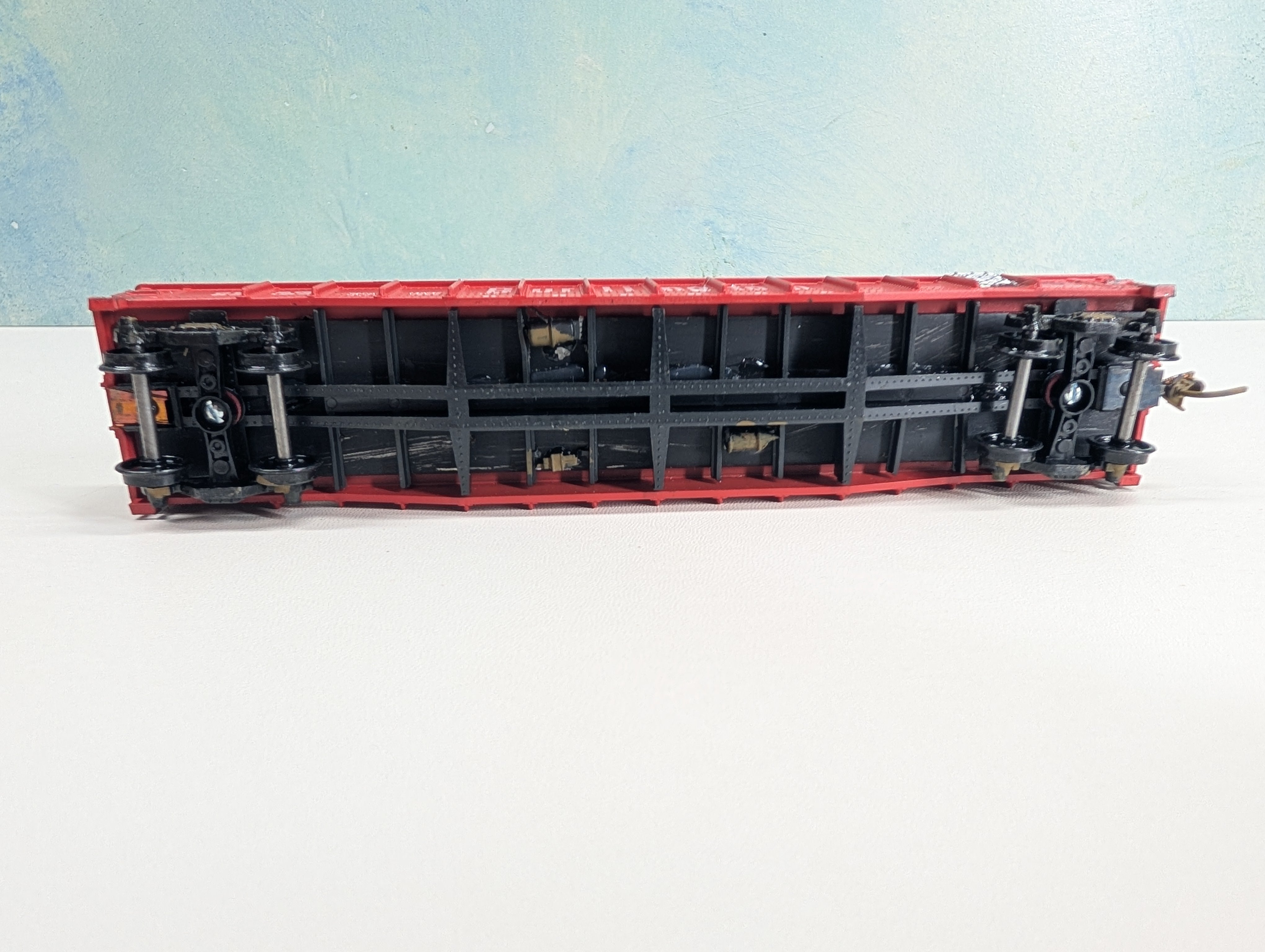 USED Athearn HO Scale Custom 50' Excursion Gondola w/ Passengers Burlington CB&Q #83124