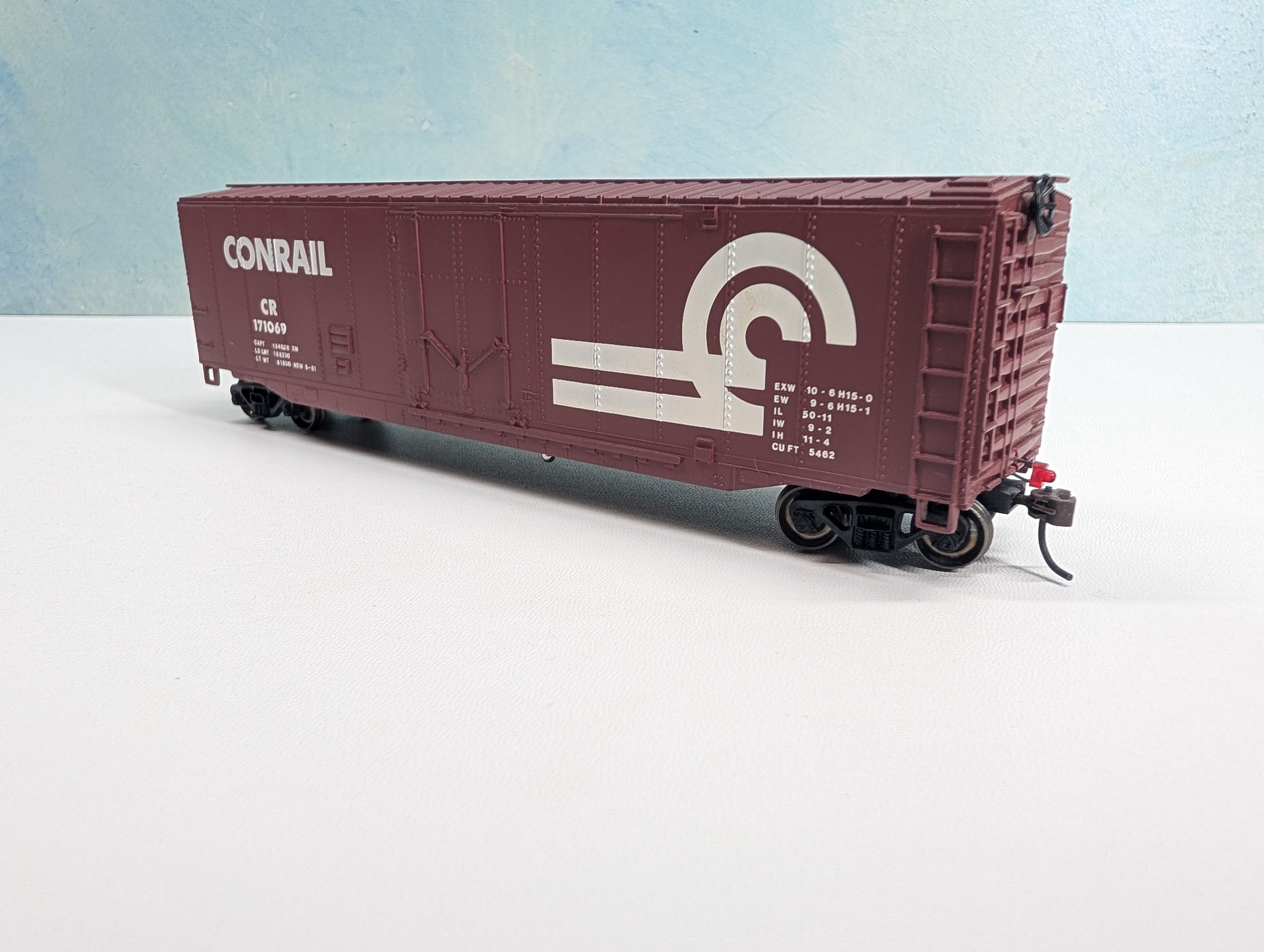 USED Bachmann HO Scale 50' Box Car Conrail CR #171069 w/ Red End of Train Device